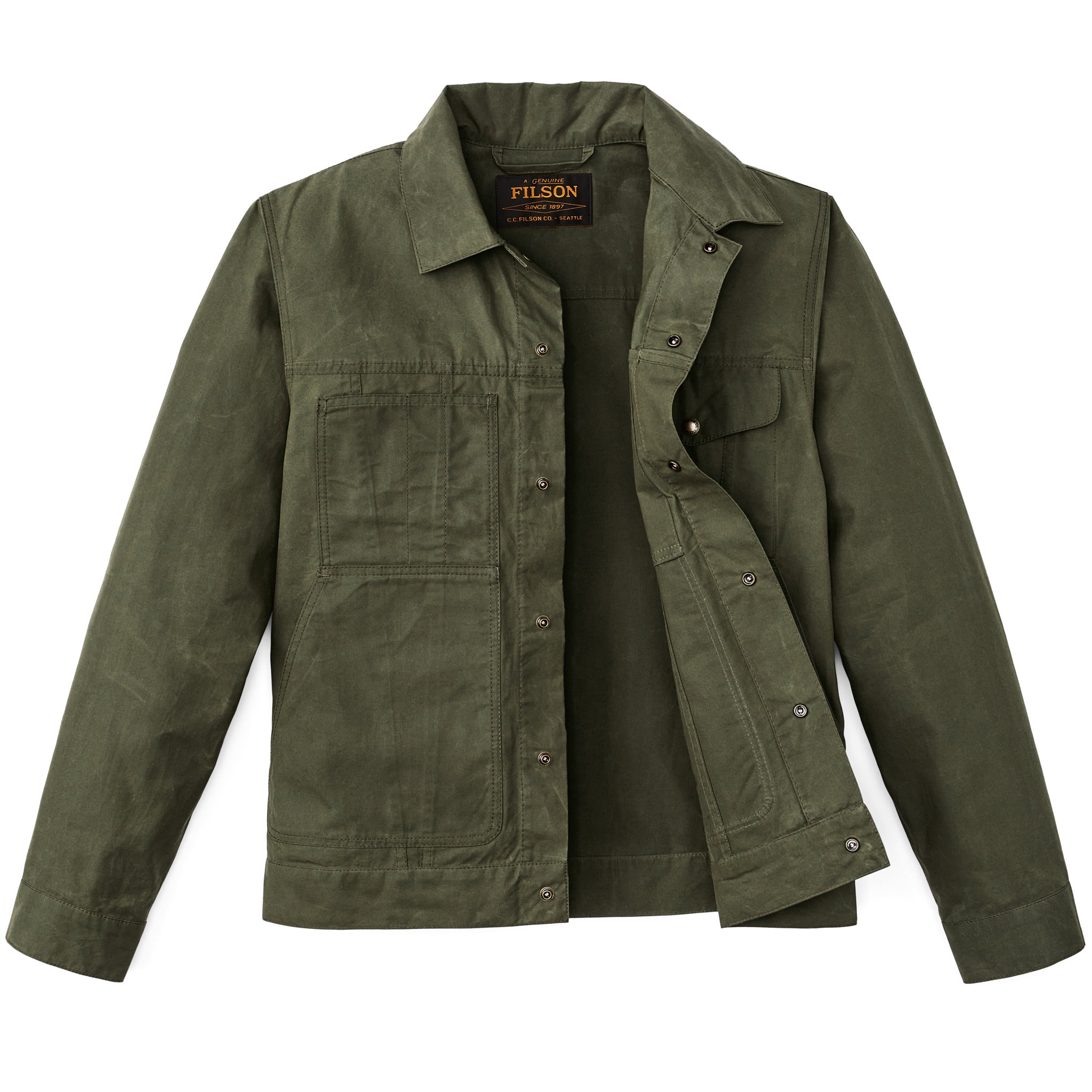 Dry Wax Short Cruiser Jacket - Olive - Image 6