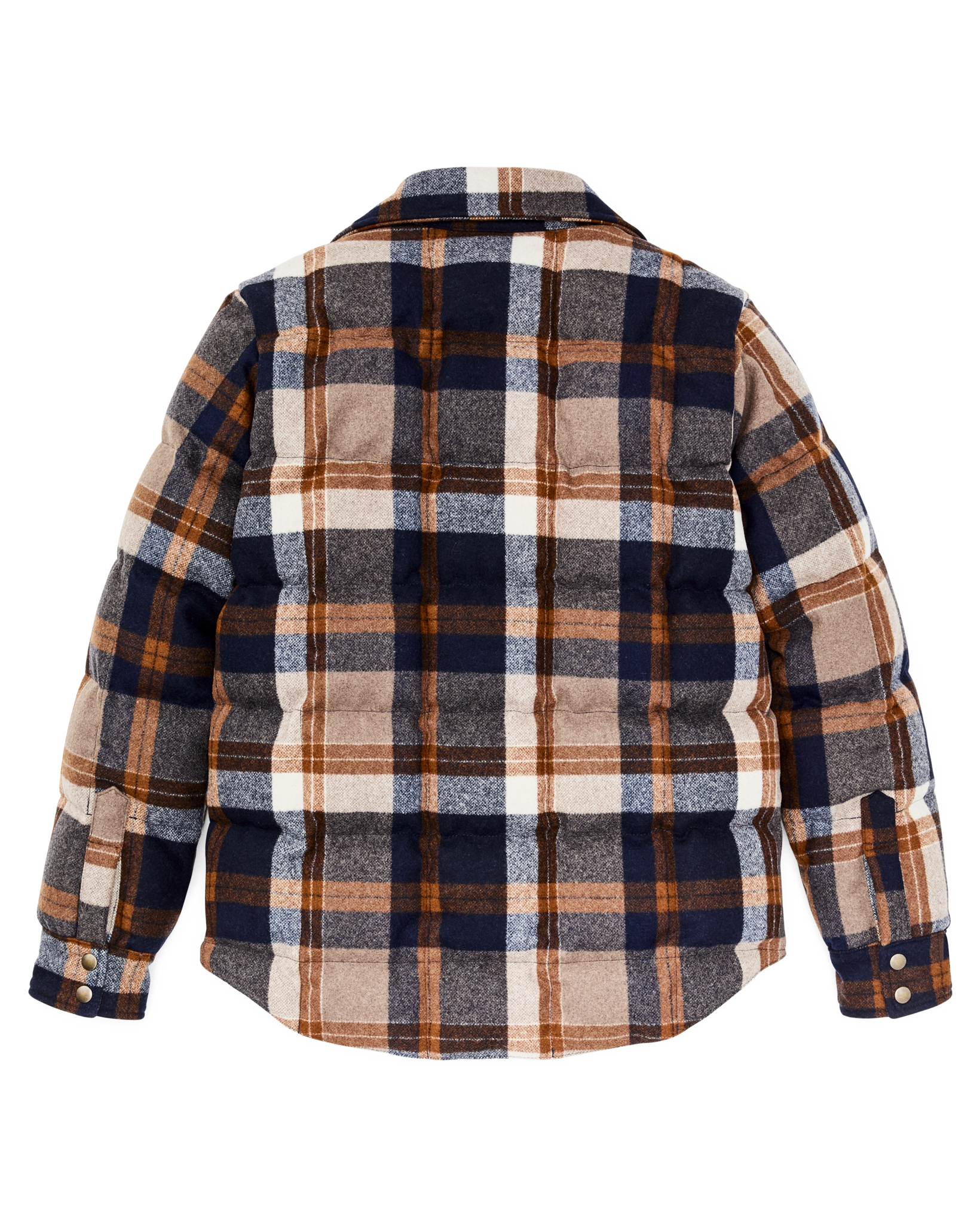 Filson X Crescent Down Works Jacket - Navy Bronze Plaid - Image 7