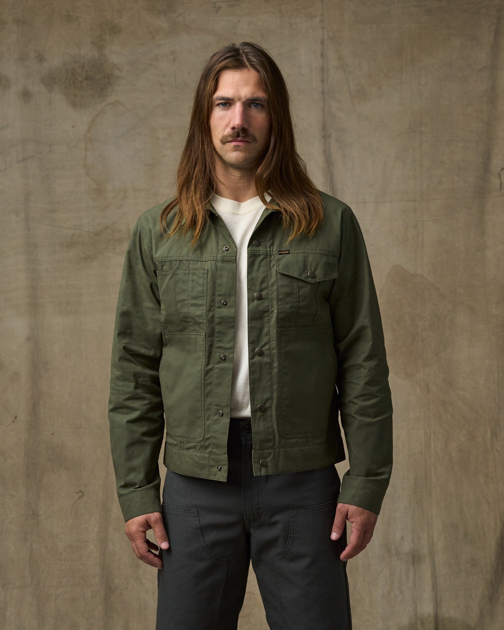 Dry Wax Short Cruiser Jacket - Olive - Image 3
