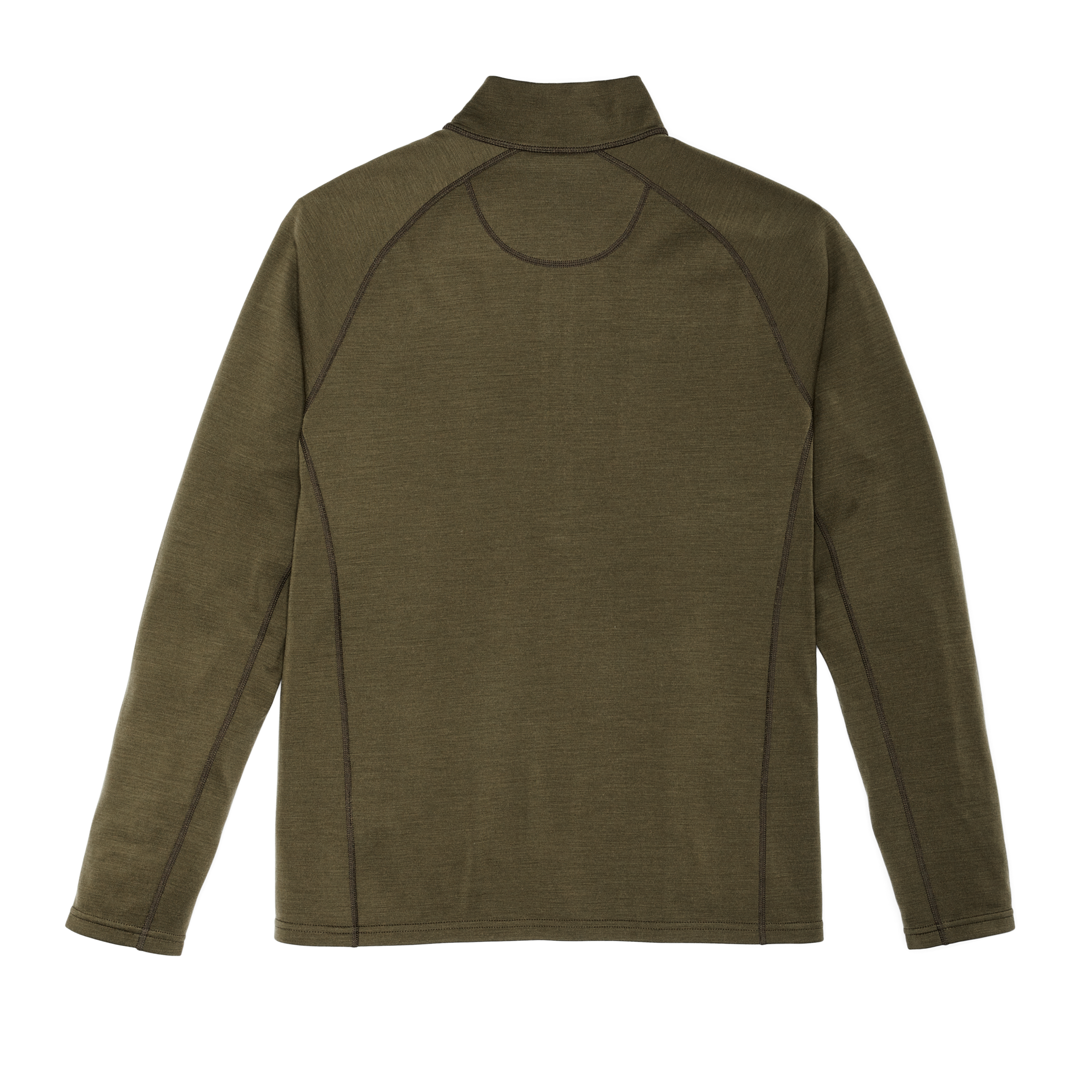 Alternative view of 400g Merino Wool Long Sleeve Half-zip - Dark Olive