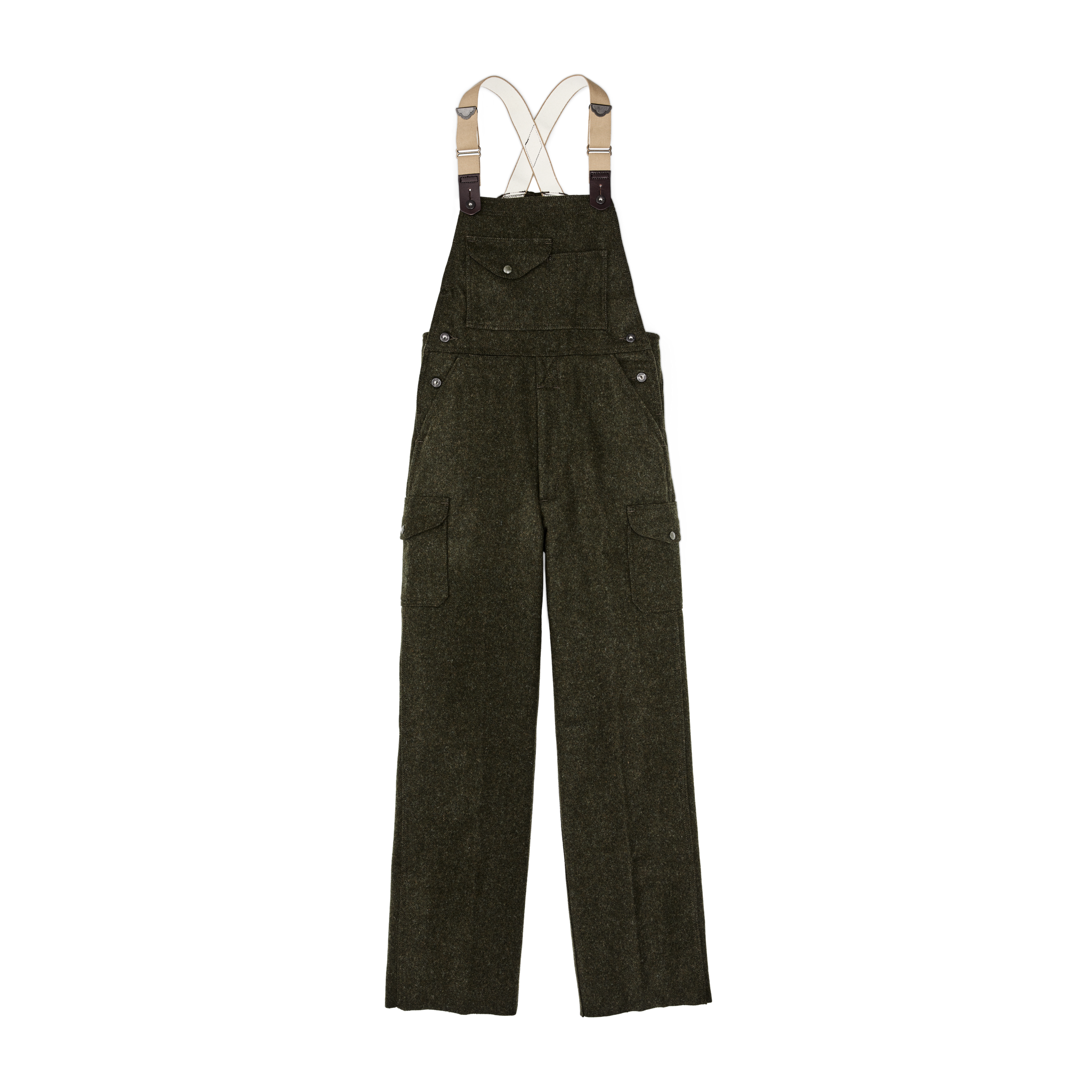 Alternative view of Mackinaw Wool Bibs - Forest Green