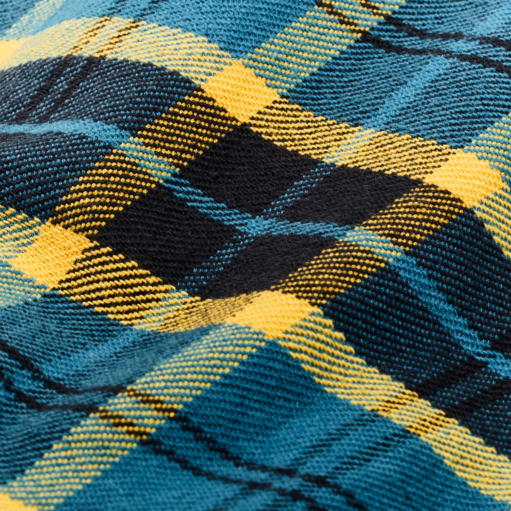 Vintage Flannel Work Shirt - Blue Ash Gold Plaid - Image 5