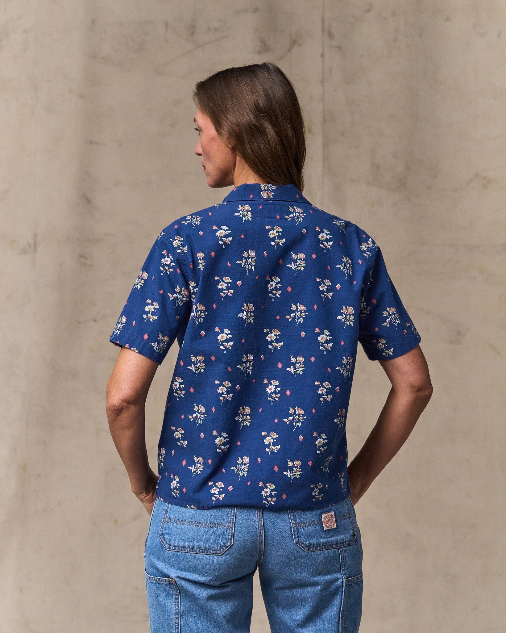 Alternative view of Women's Camp Shirt - Indigo / Floral