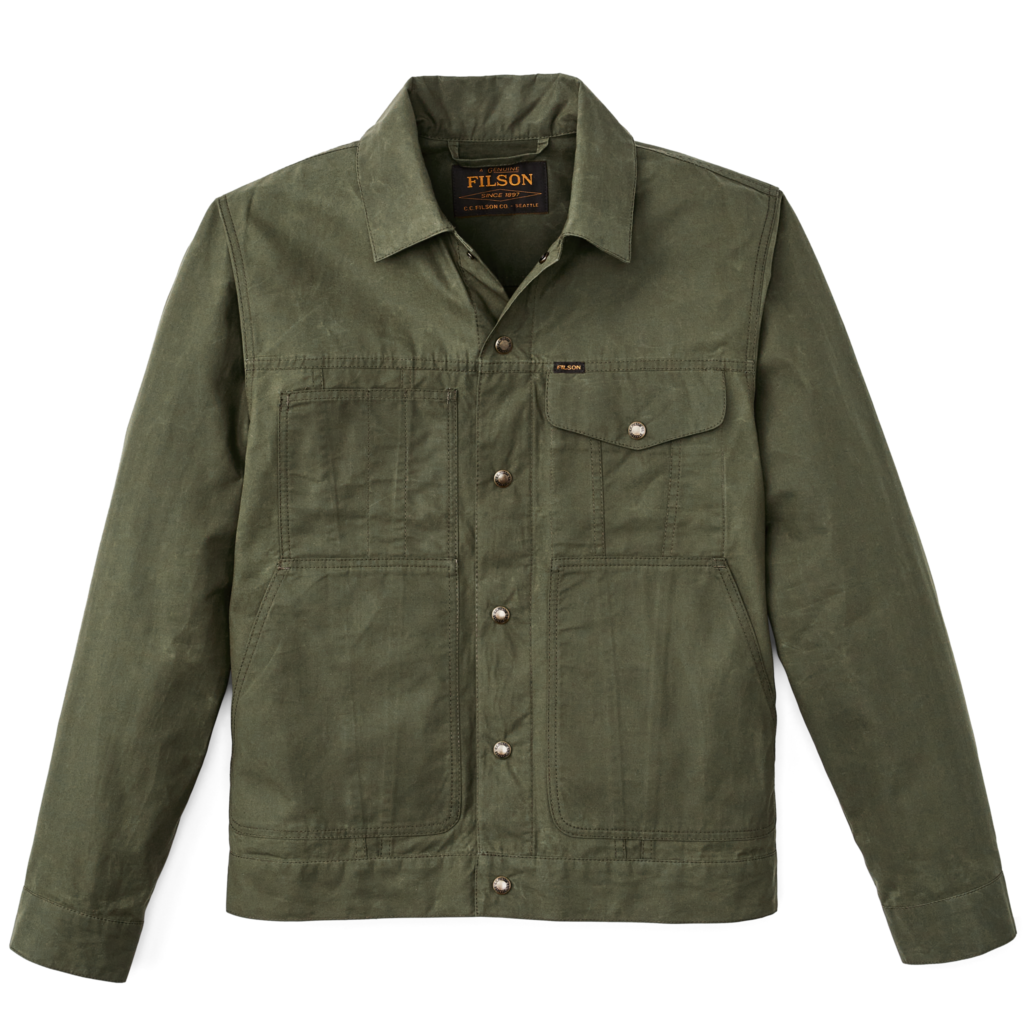 Dry Wax Short Cruiser Jacket - Olive - Image 4