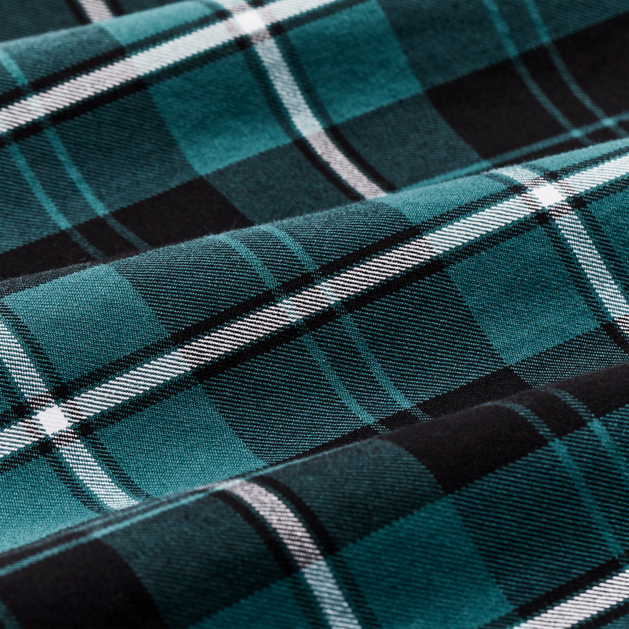 Lightweight Alaskan Guide Shirt - Petrol / Black / White Plaid - Image 5