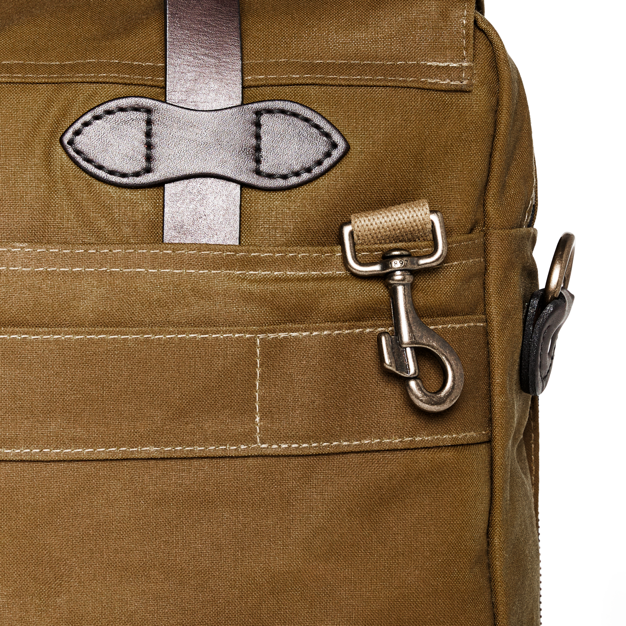 24 Hour Tin Cloth Briefcase - Dark Tan - Image 8