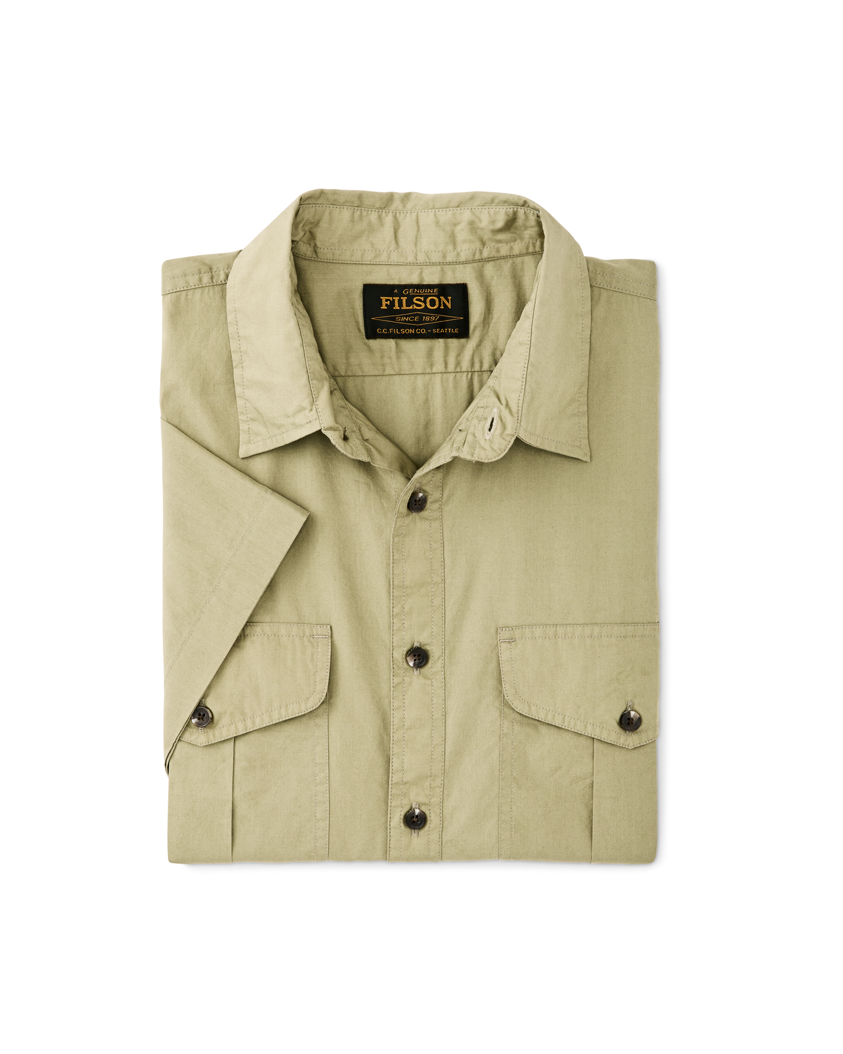 Washed Short Sleeve Feather Cloth Shirt - Lakebed - Image 9