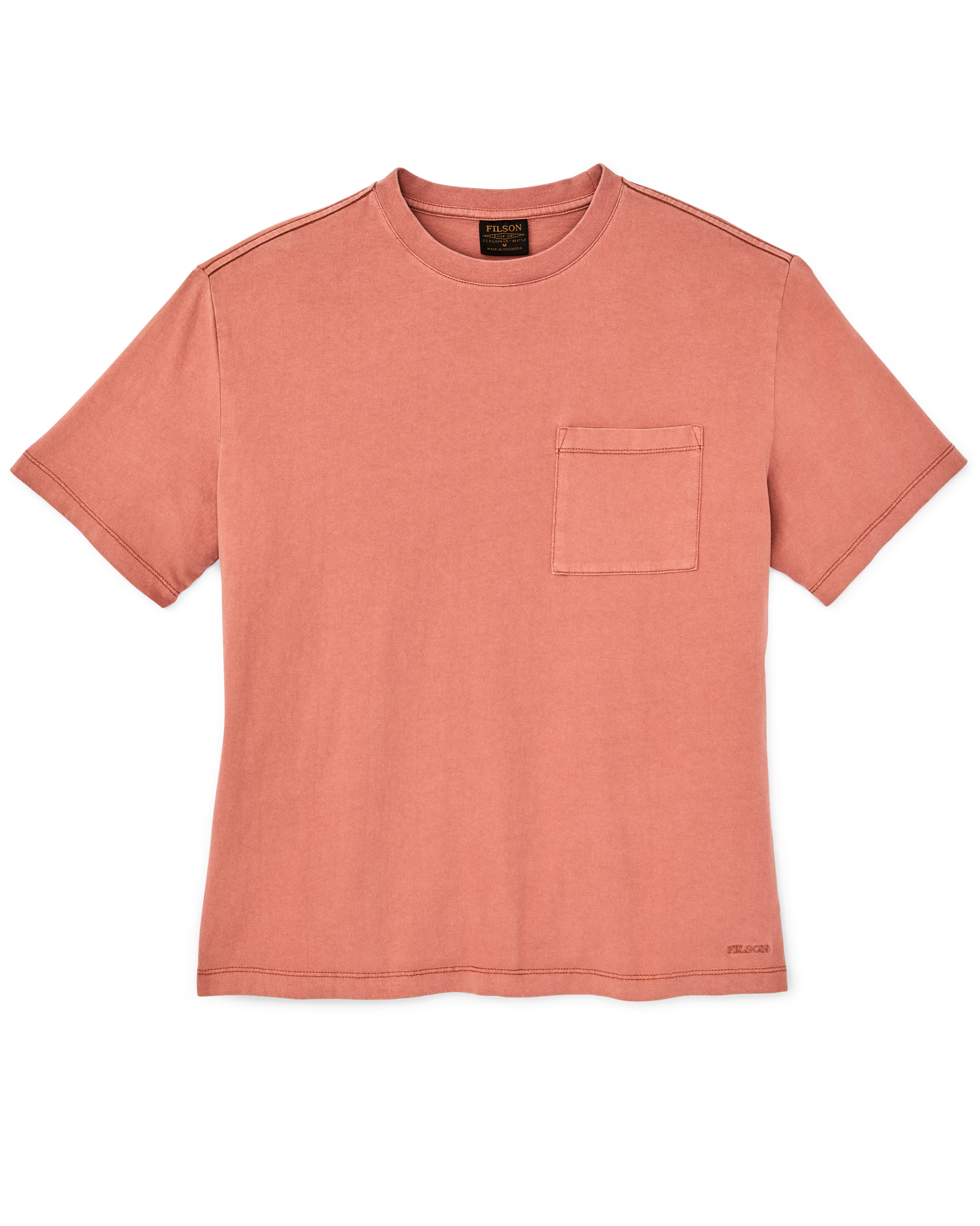 Women's Short Sleeve Pocket Tee - Copper Brown - Image 5