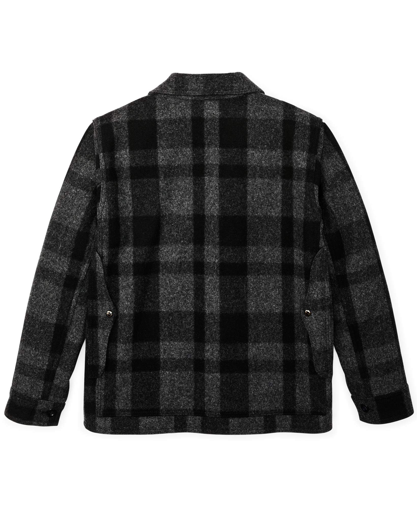 Alternative view of 1940s Mackinaw Wool Cruiser Jacket - Charcoal / Black Heritage Plaid