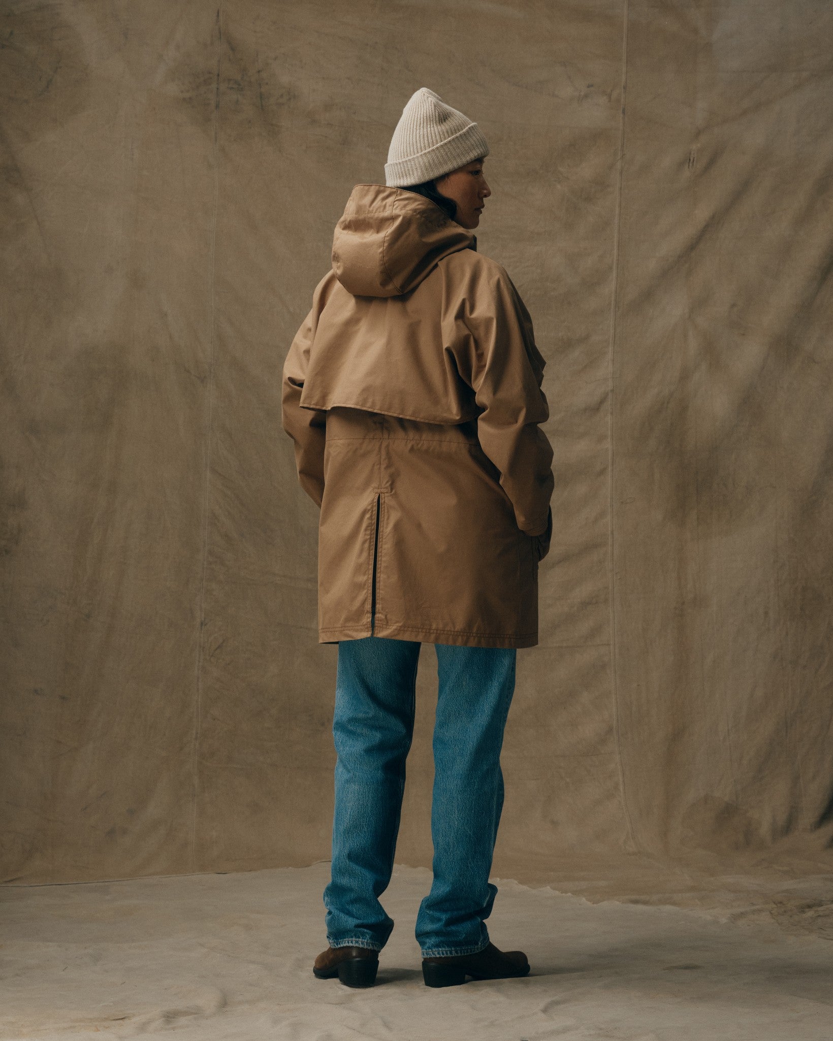 Alternative view of Women's Aviator Cloth Long Raincoat - Dark Tan