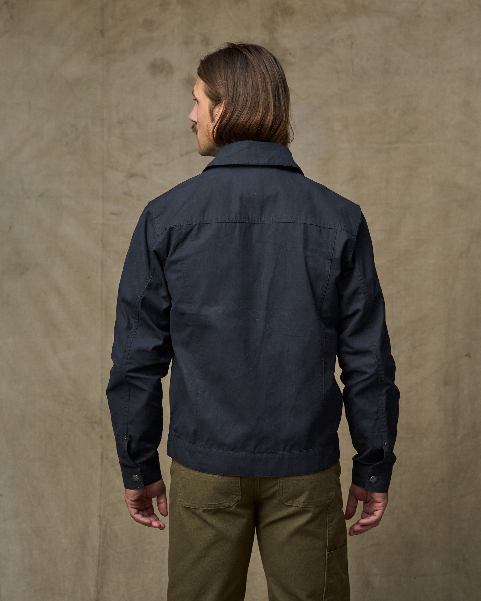 Alternative view of Dry Wax Short Cruiser Jacket - Navy