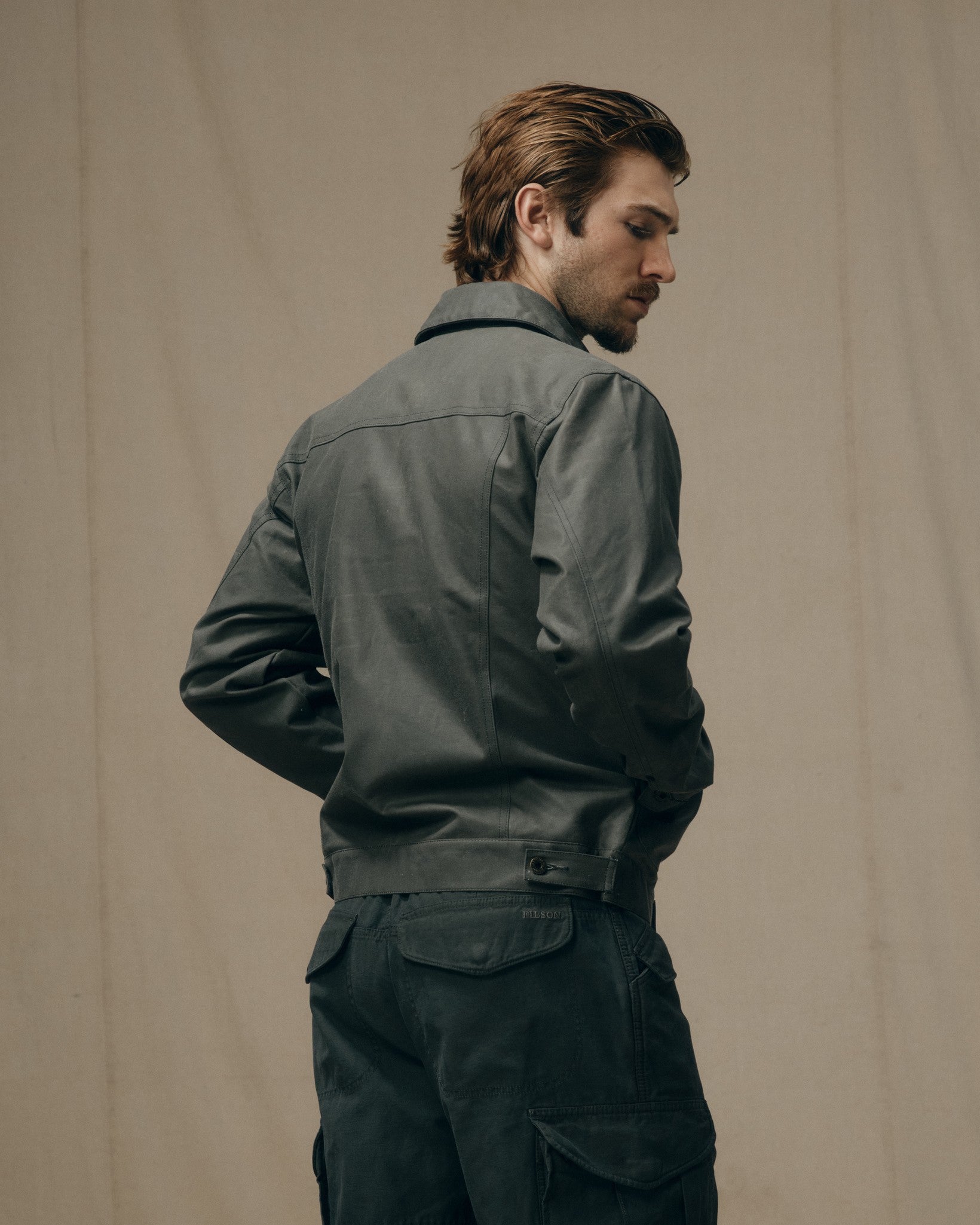 Alternative view of Tin Cloth Short Lined Cruiser Jacket - Castor Gray