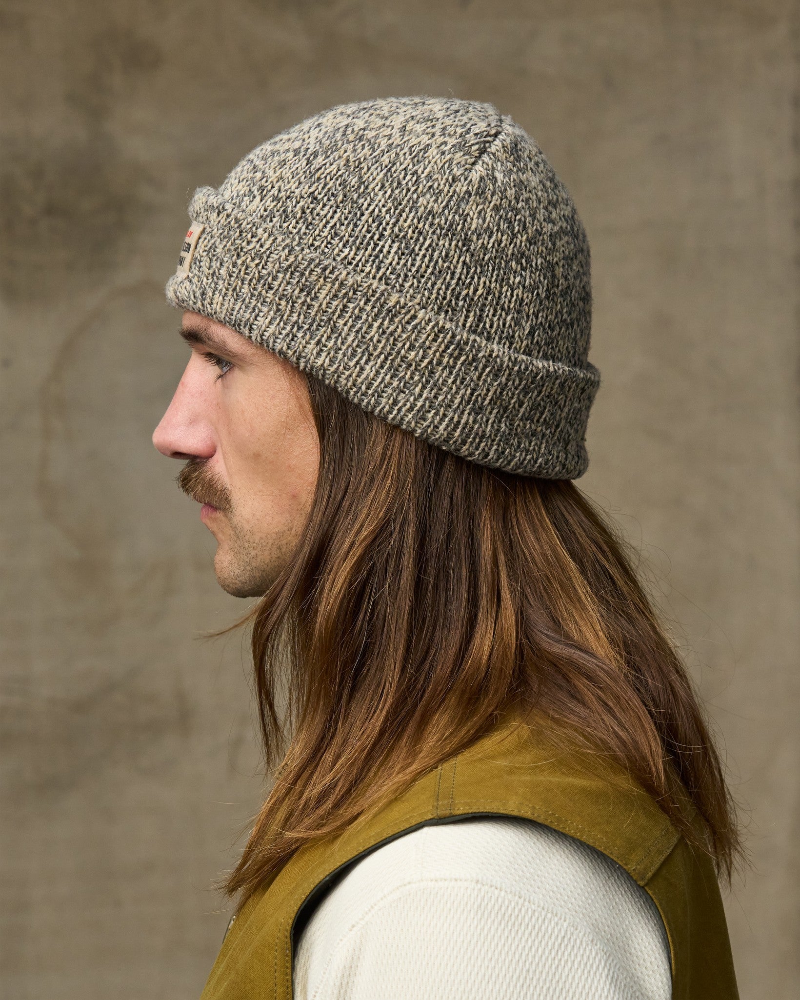 Alternative view of Lined Ragg Wool Beanie - Charcoal Heather