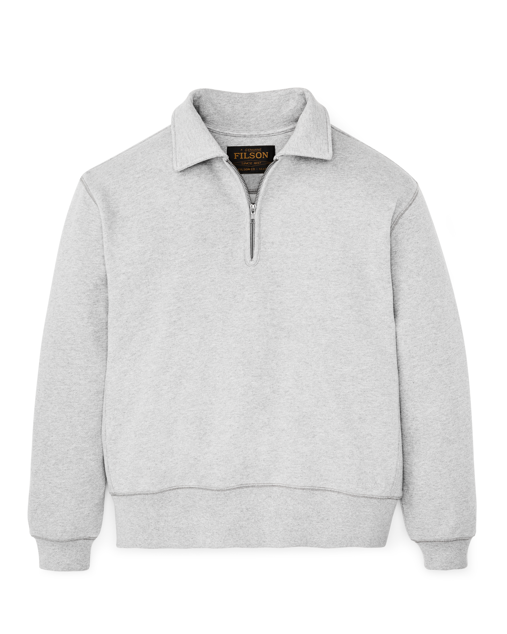 Alternative view of 14-oz. Heritage Fleece Quarter Zip - Gray Heather