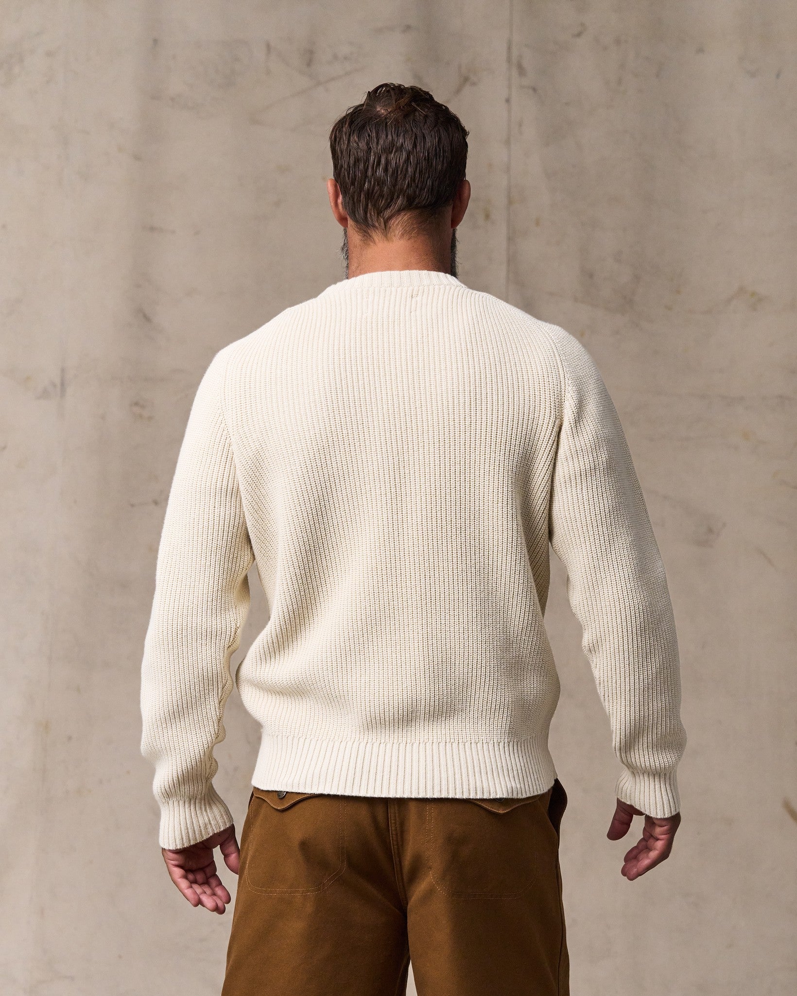 Alternative view of Vintage Cotton Crewneck Sweater - Natural