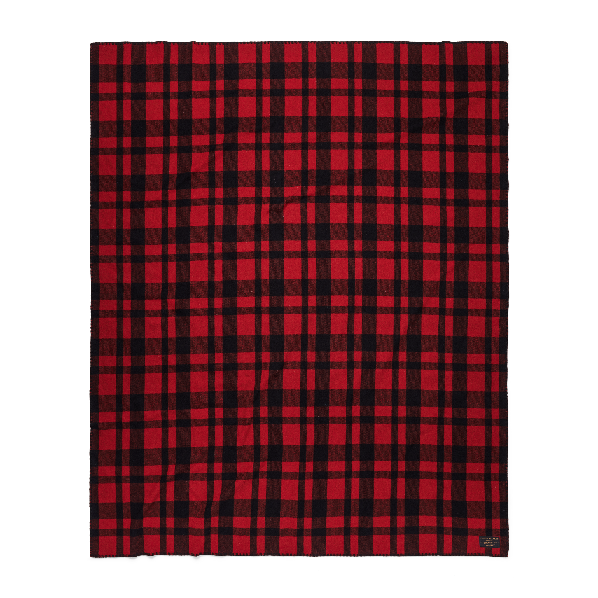 Mackinaw Wool  Blanket - Red / Black Heritage Plaid