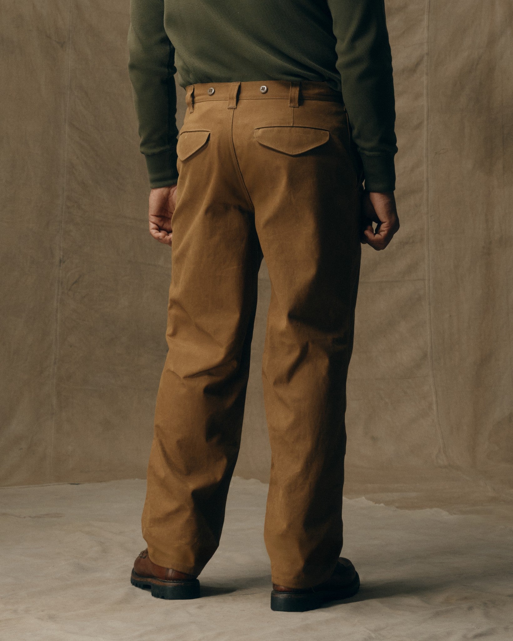 Alternative view of Oil Finish Single Tin Cloth Pants - Dark Tan