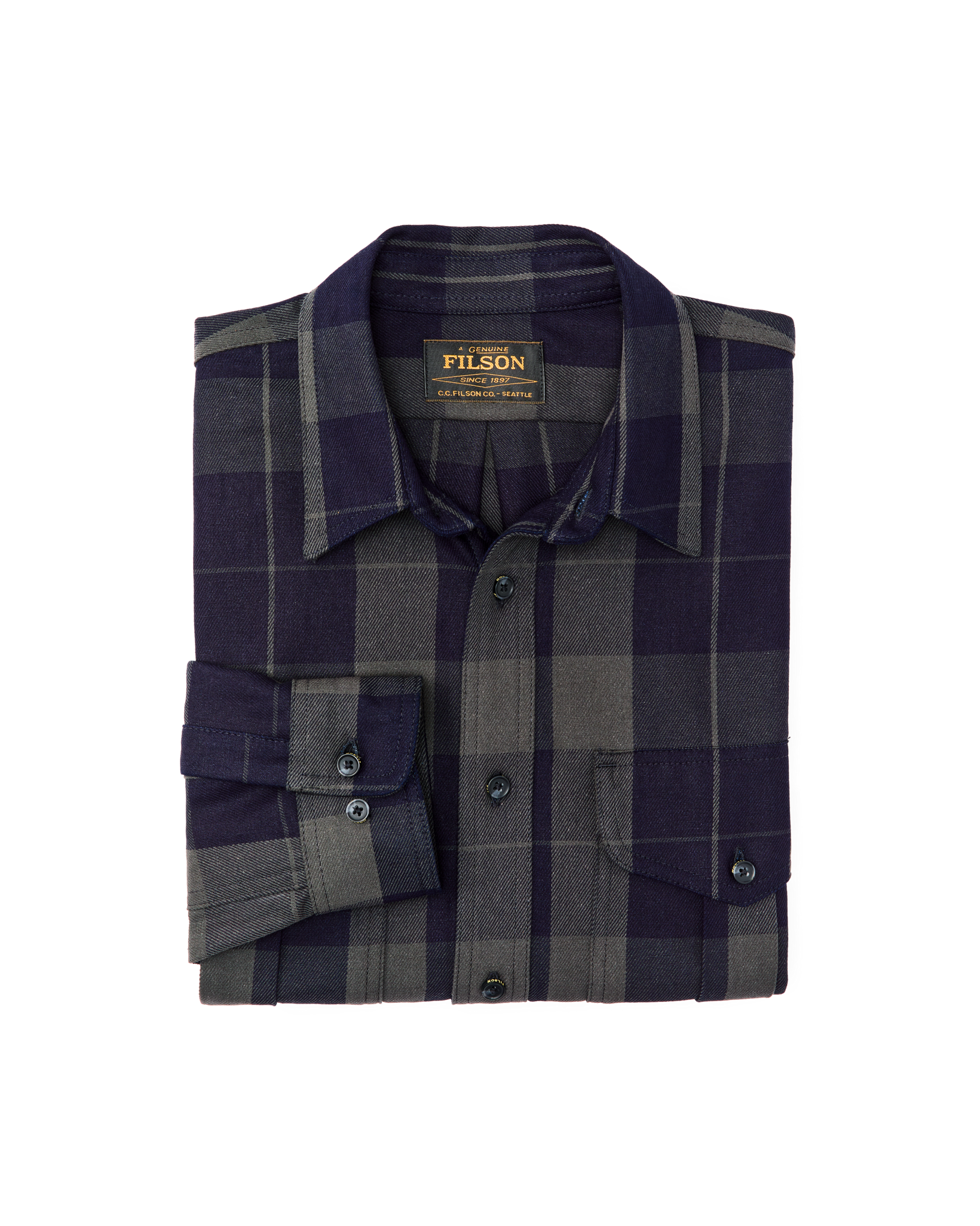 Vintage Wash Alaskan Guide Shirt - Indigo / Faded Black - Image 8