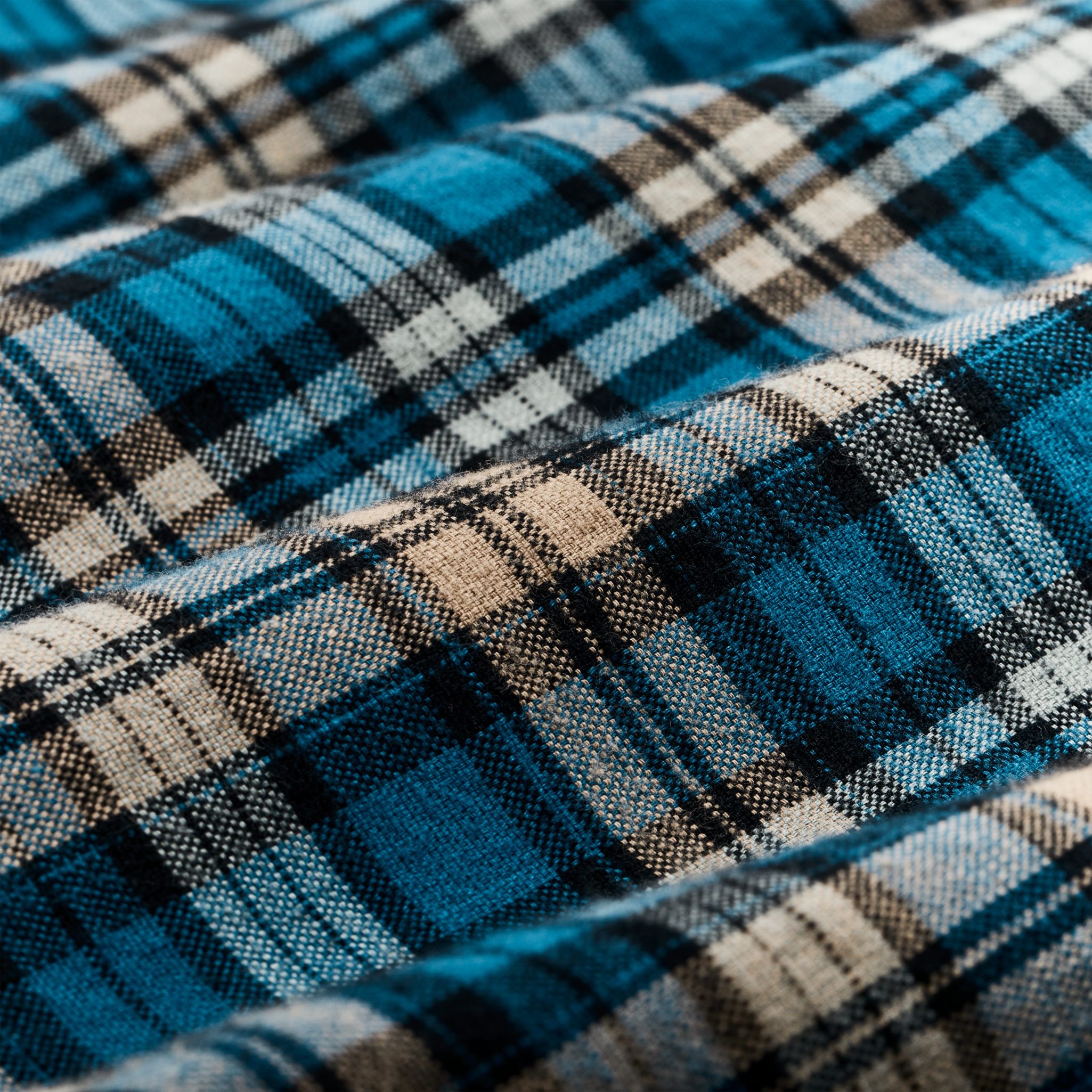 Elk Heights Camp Shirt - Blue / Black / Khaki Plaid - Image 4