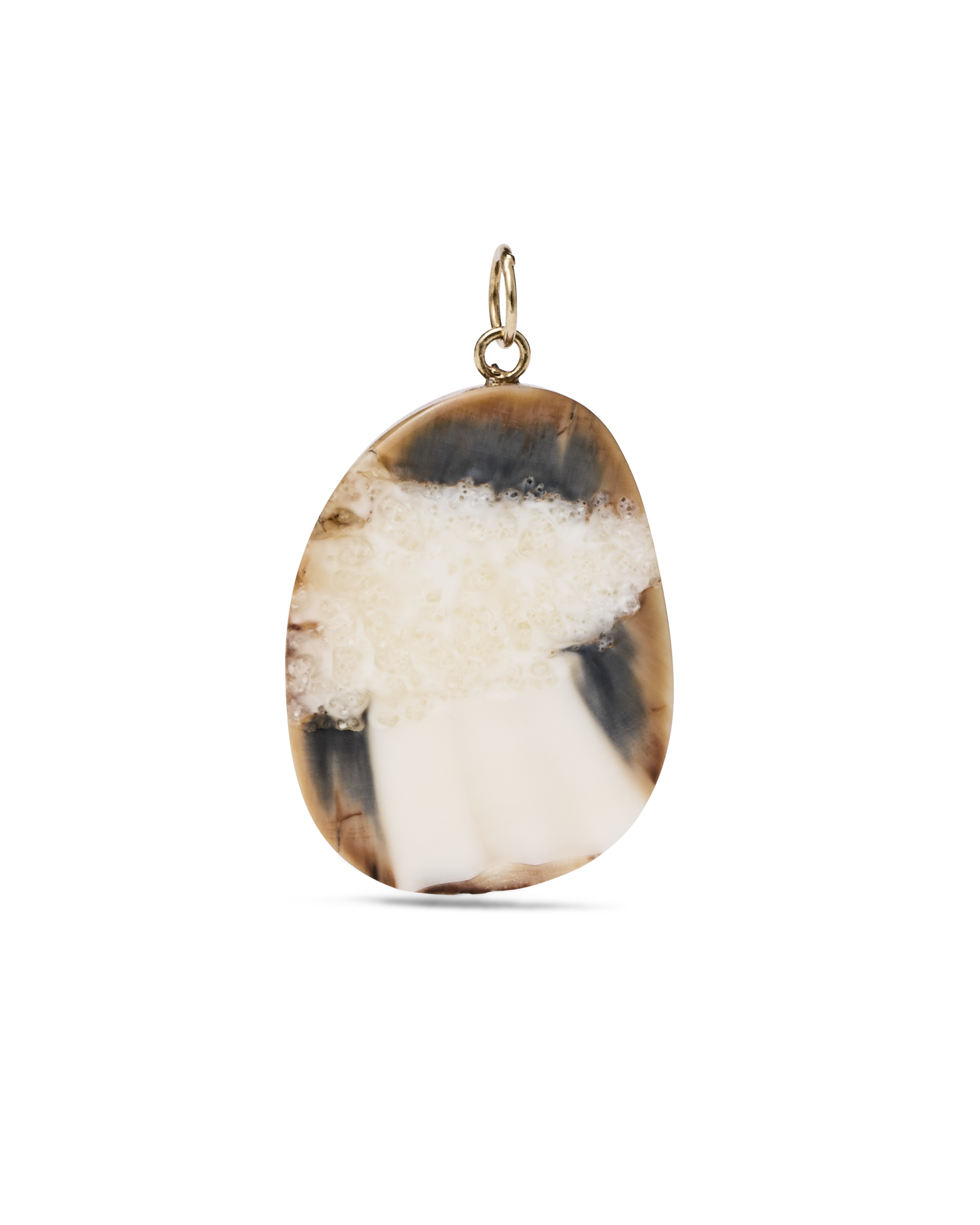 Ivory Jacks 14k Fossil Tusk Pendant - 14kyg - Image 3