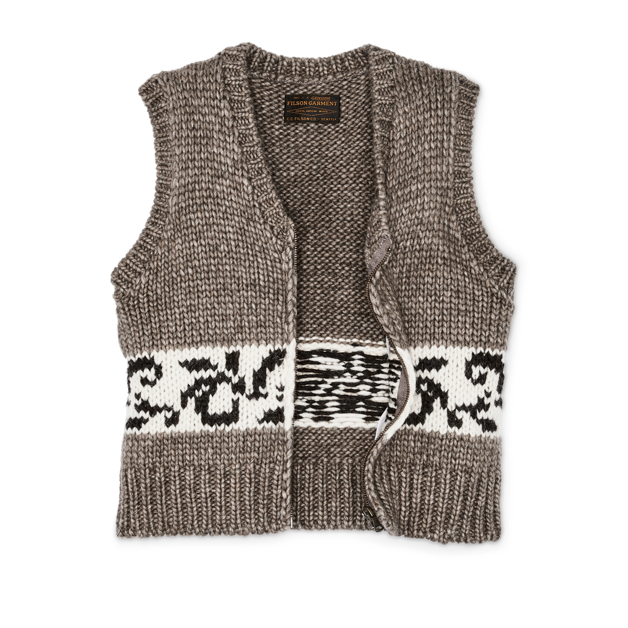 Women's Wool Vest - Gray / Floral - Image 3