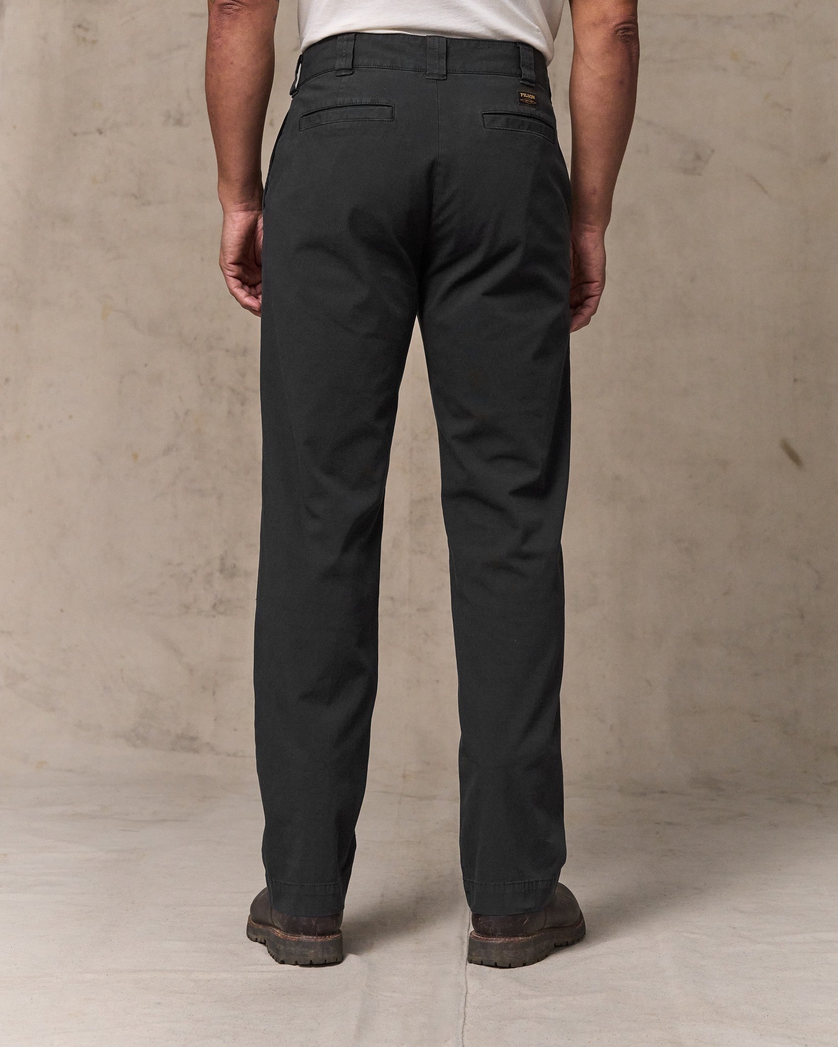 Alternative view of Granite Mountain Flat Front Pants - Washed Faded Black