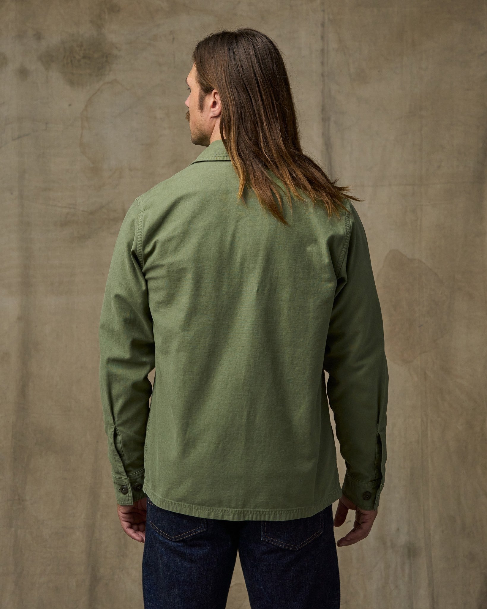 Alternative view of Field Jac-shirt - Washed Fatigue Green