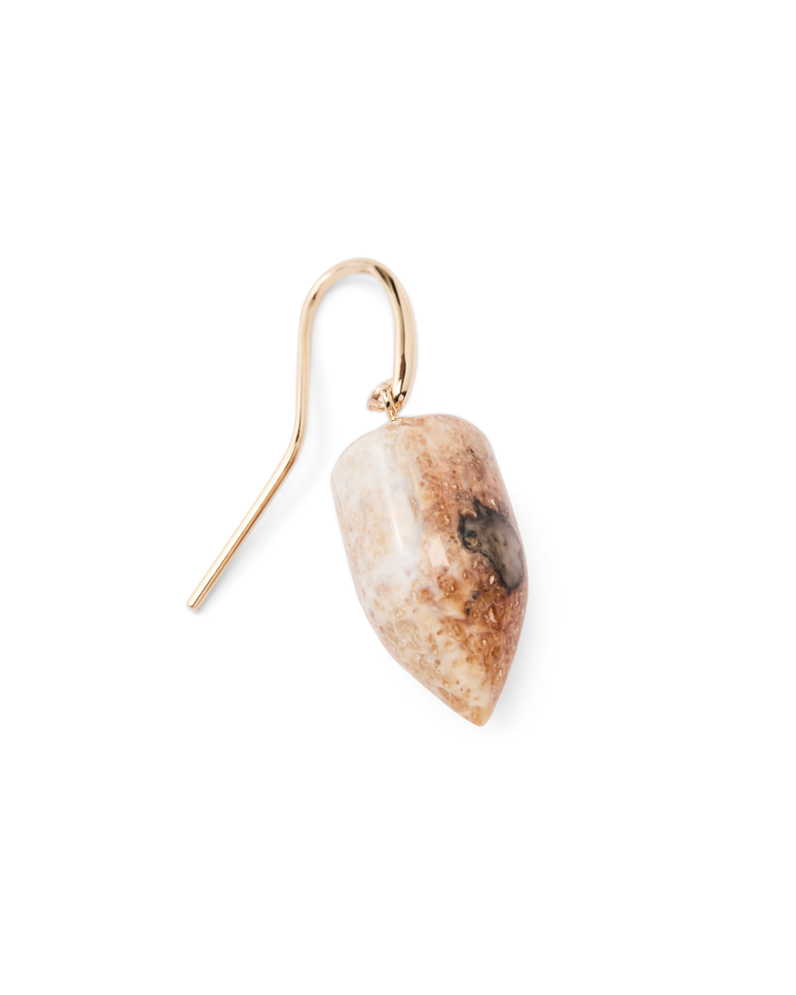 Ivory Jacks 14k Fossil Tusk Bullet Earrings - 14kyg - Image 4