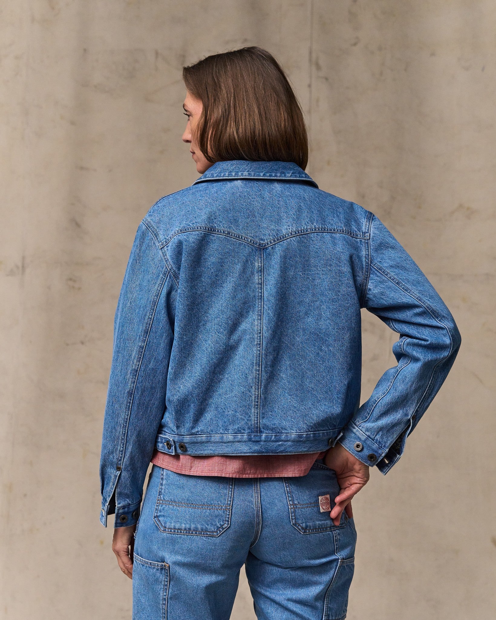 Women's Western Denim Jacket - Light Indigo - Image 3