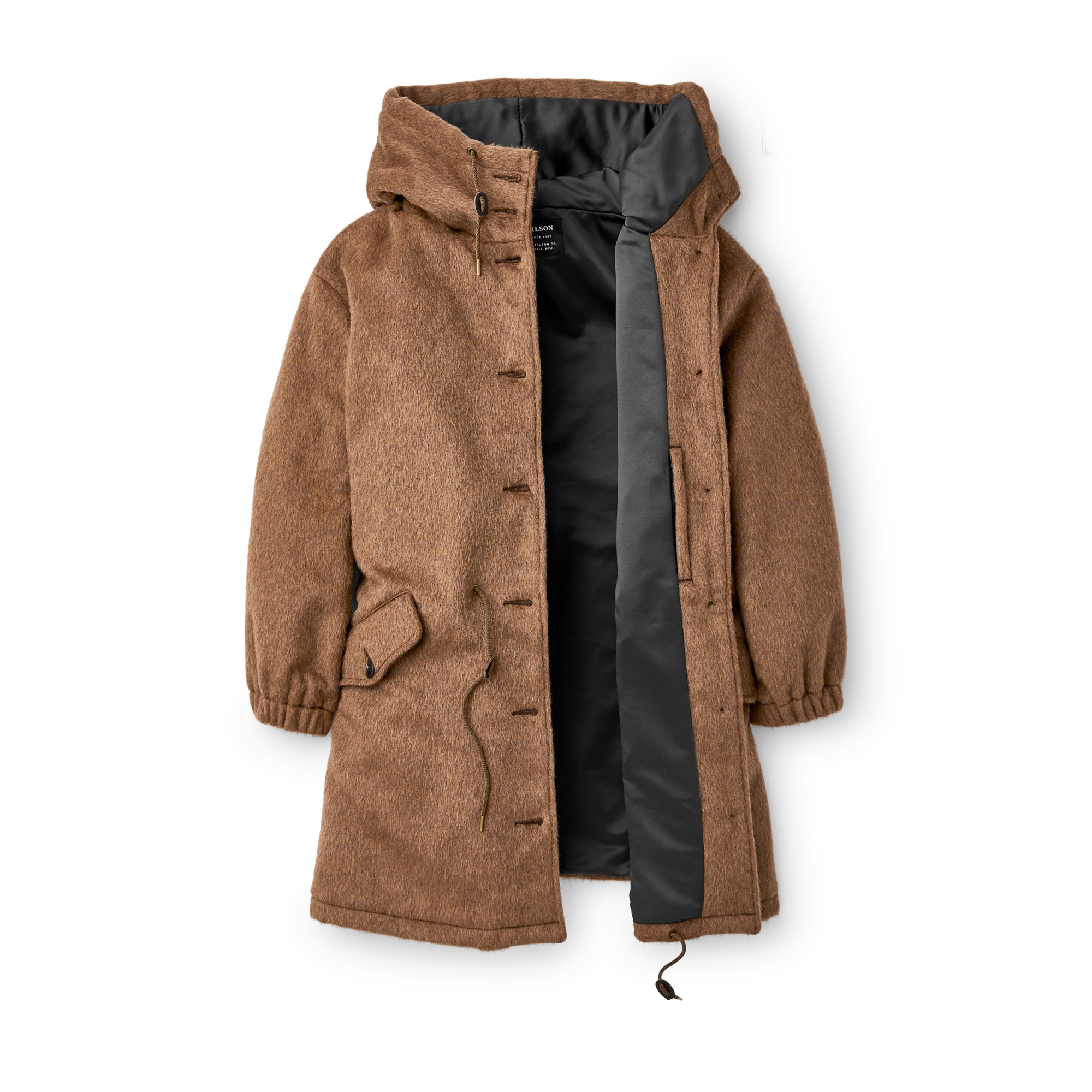 Women's Wool Mohair Parka - Brown - Image 3