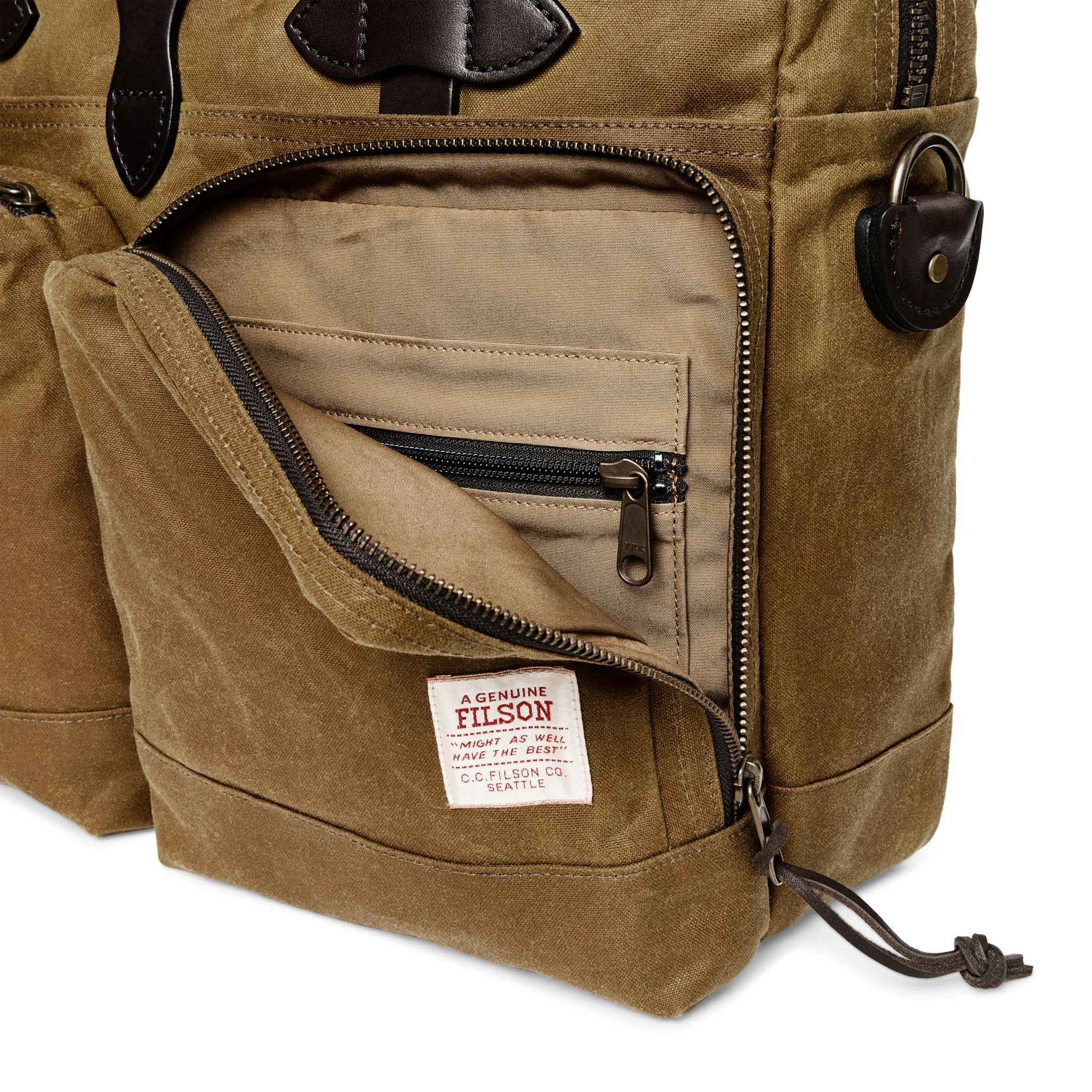 24 Hour Tin Cloth Briefcase - Dark Tan - Image 5