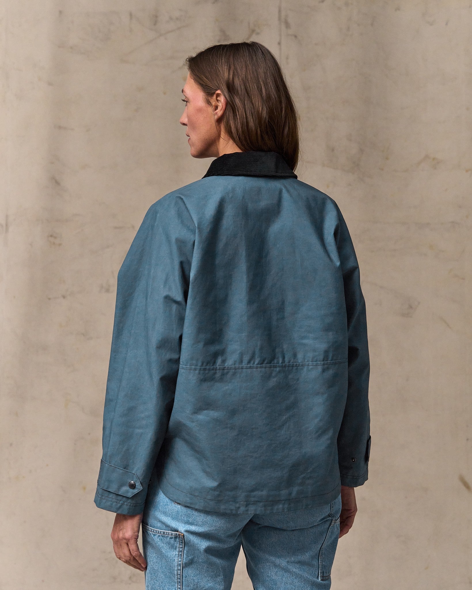Alternative view of Women's Harbor Front Waxed Jacket - Navy