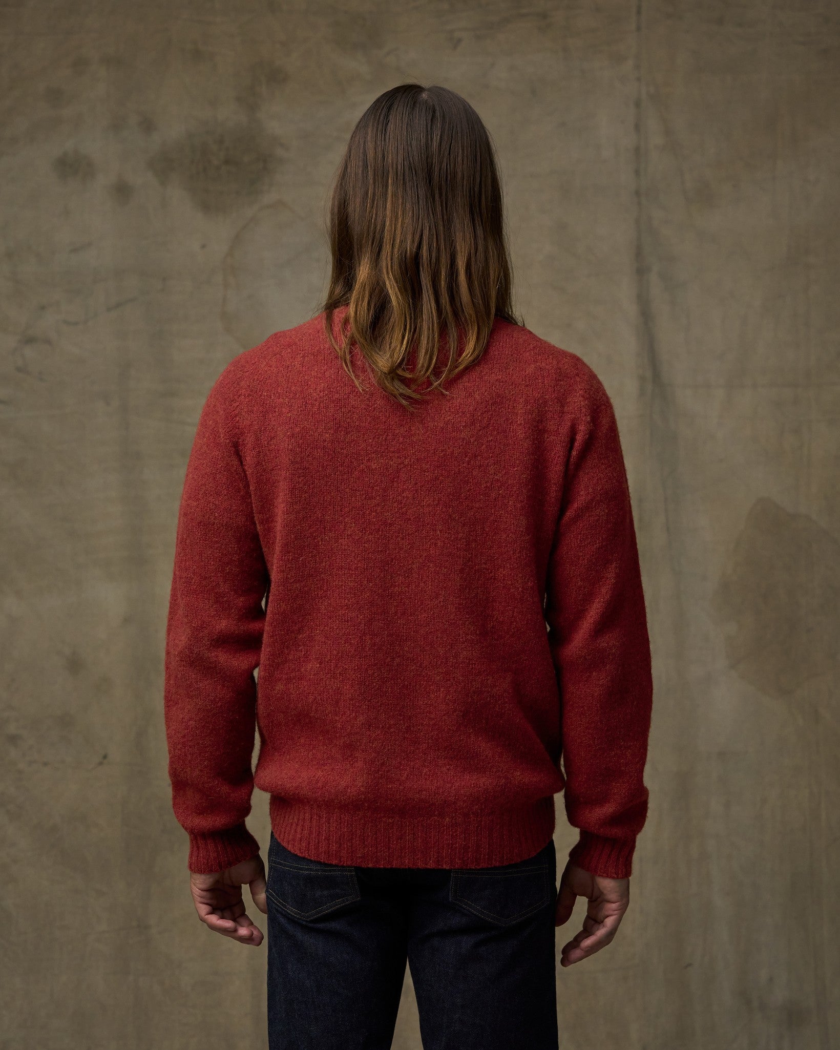 Shetland 5-gauge Wool Sweater - Russet - Image 2