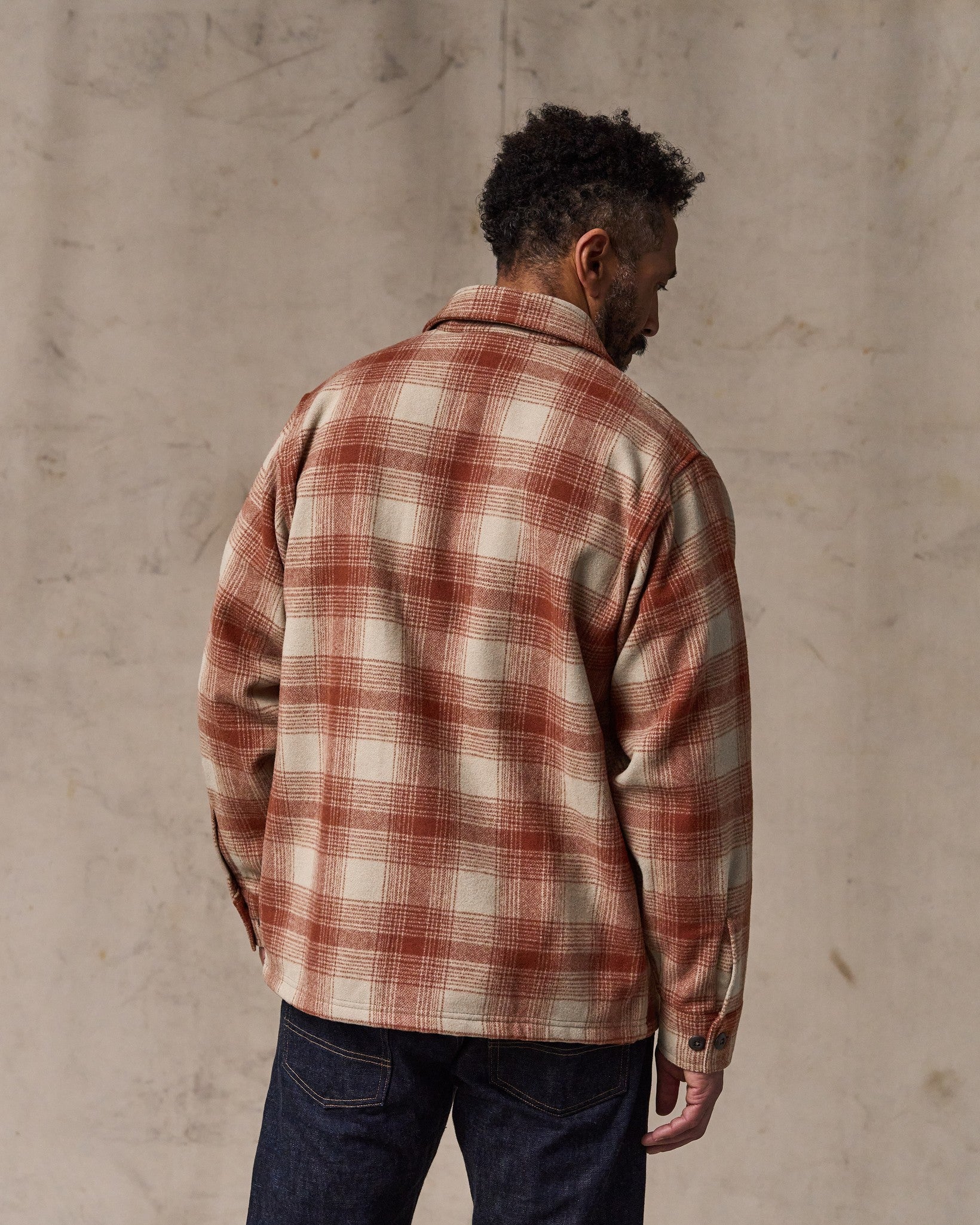 Alternative view of Wool Jac-shirt - Brick Multi Plaid