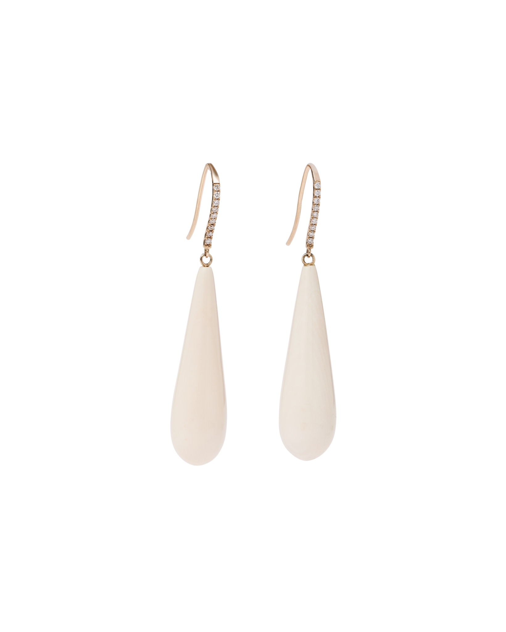 Alternative view of Ivory Jacks Mammoth Drop Diamond Pave Earrings - 14kyg