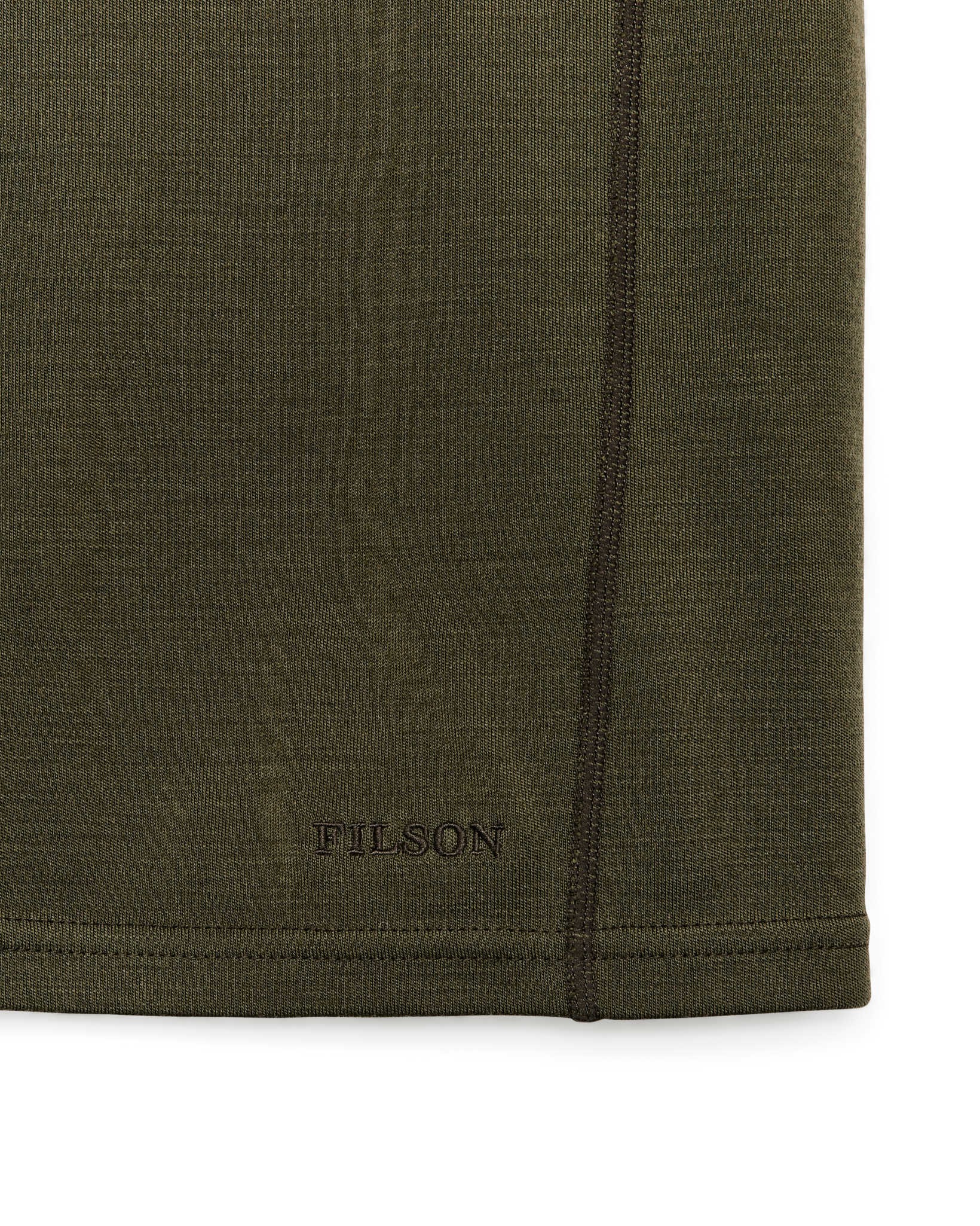 400g Merino Wool Long Sleeve Half-zip - Dark Olive - Image 5