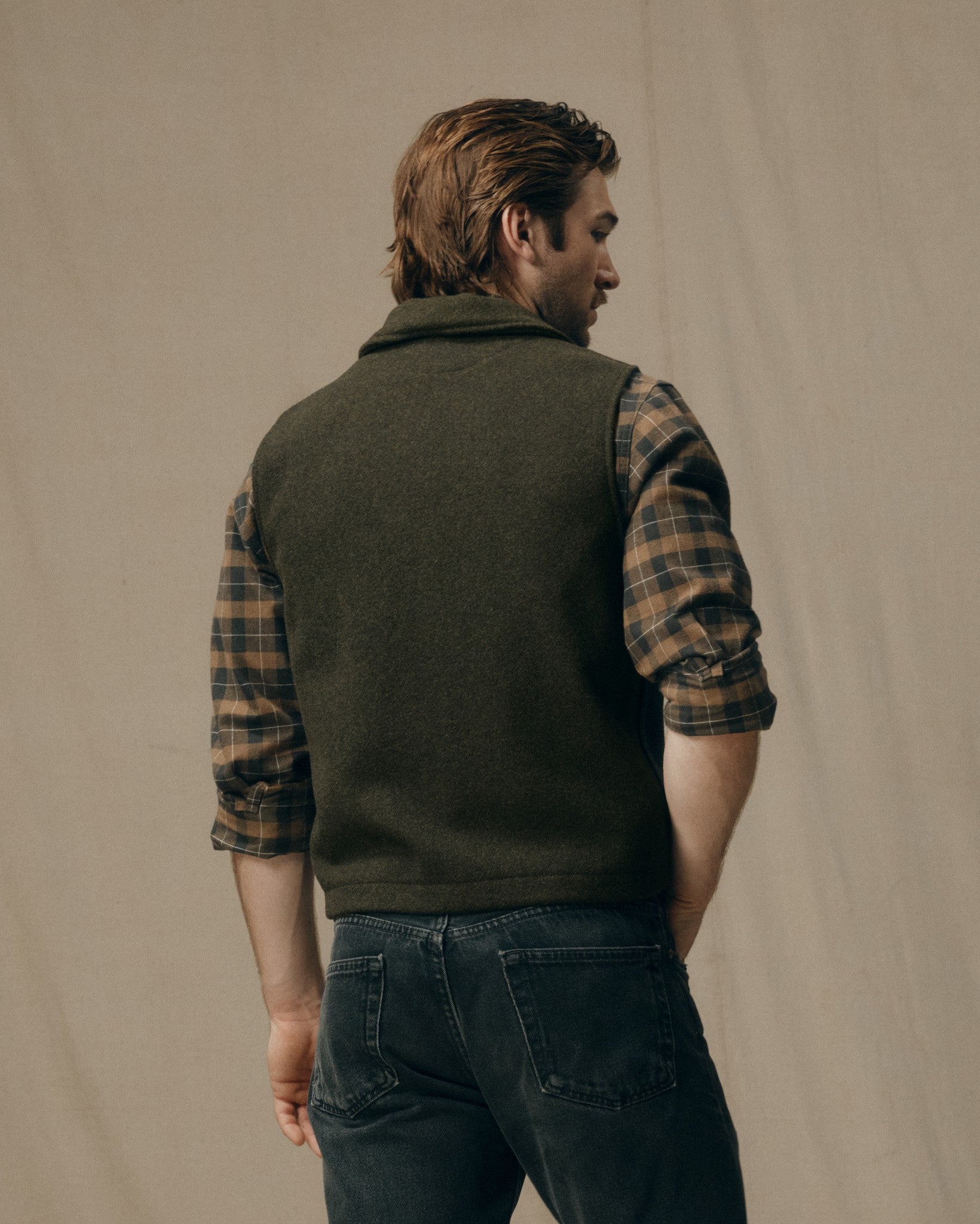 Alternative view of Western Vest - Forest Green