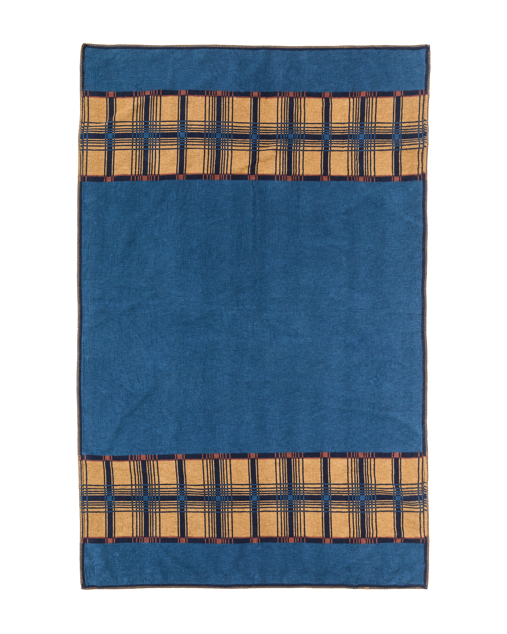 Alternative view of Cotton Blanket - Navy / Irondale