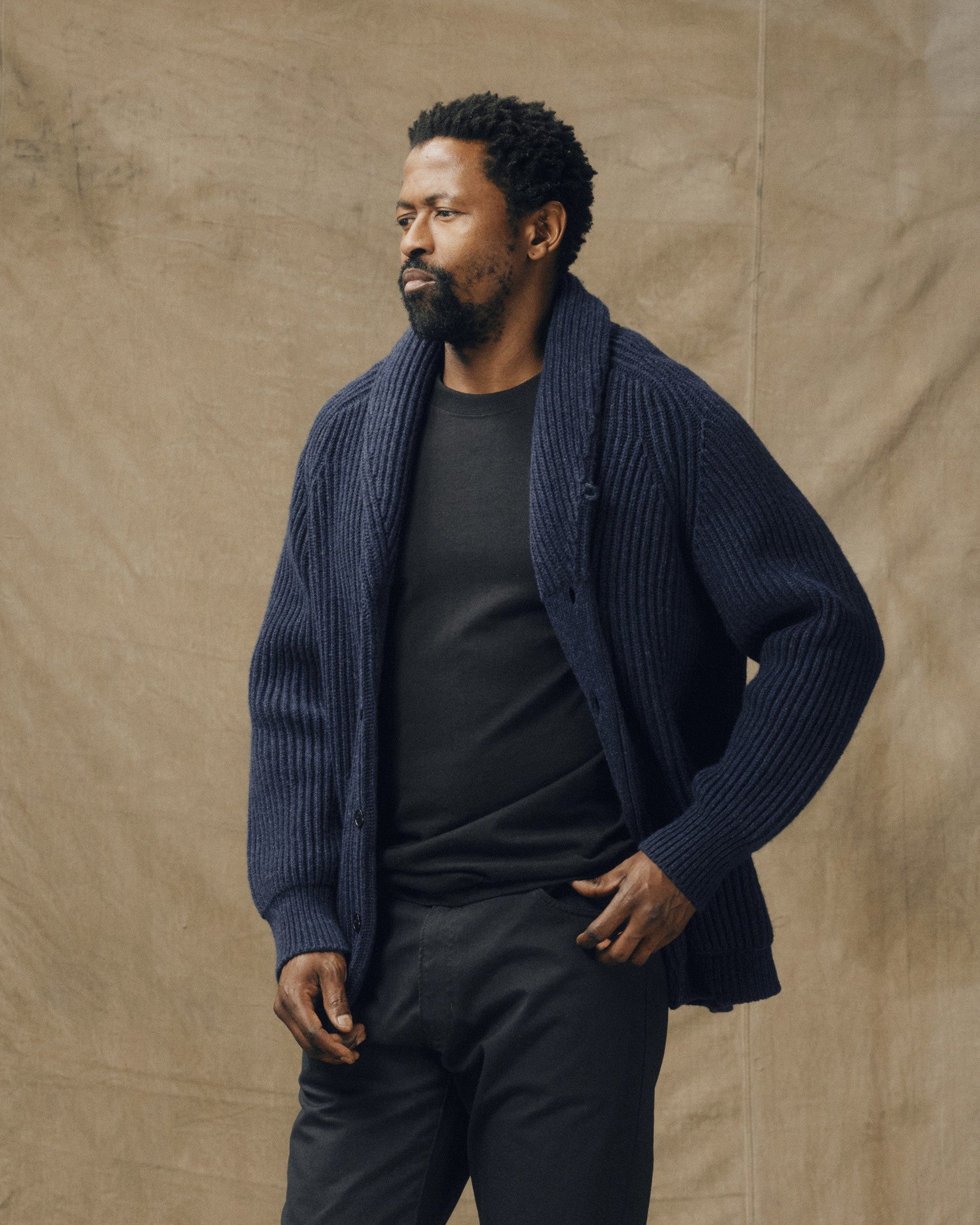 Alternative view of Bristol Cardigan Sweater - Navy