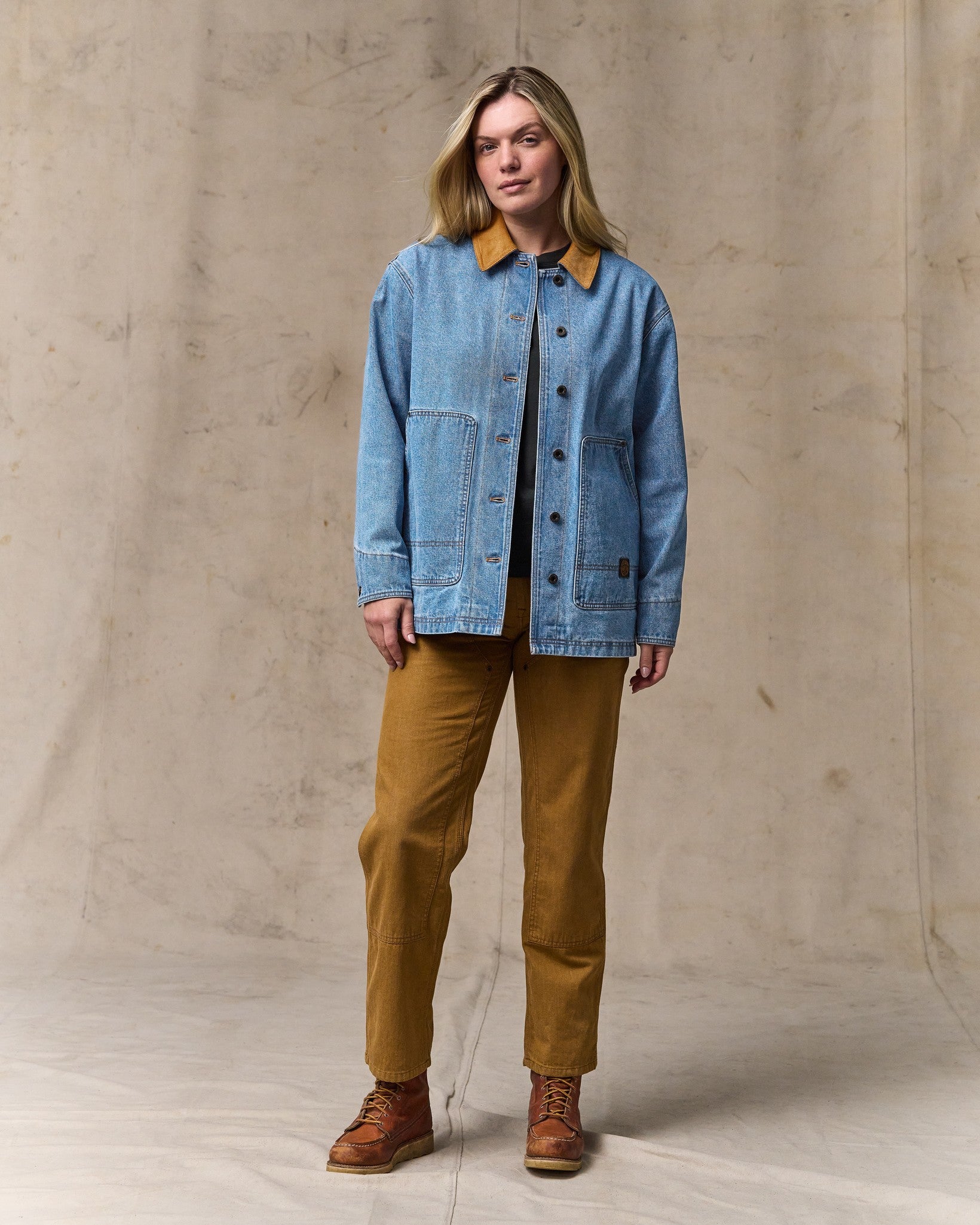 Women's 11-oz. Denim Barn Coat - Light Indigo - Image 6