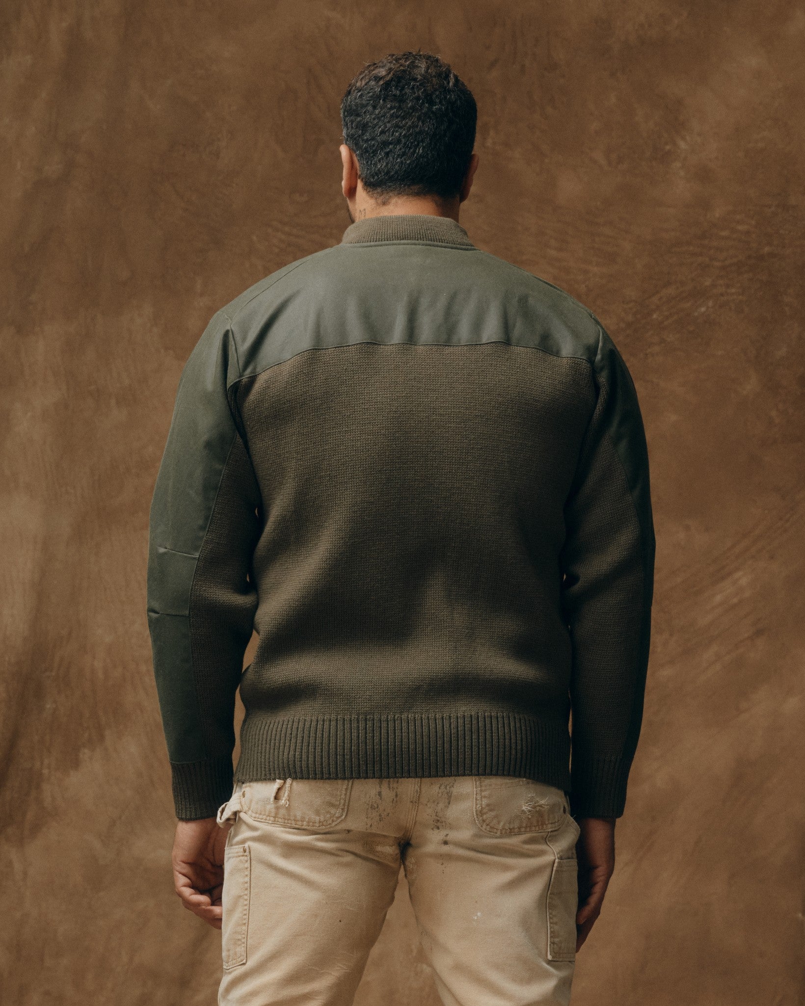 Alternative view of Henley Guide Sweater - Peat Green