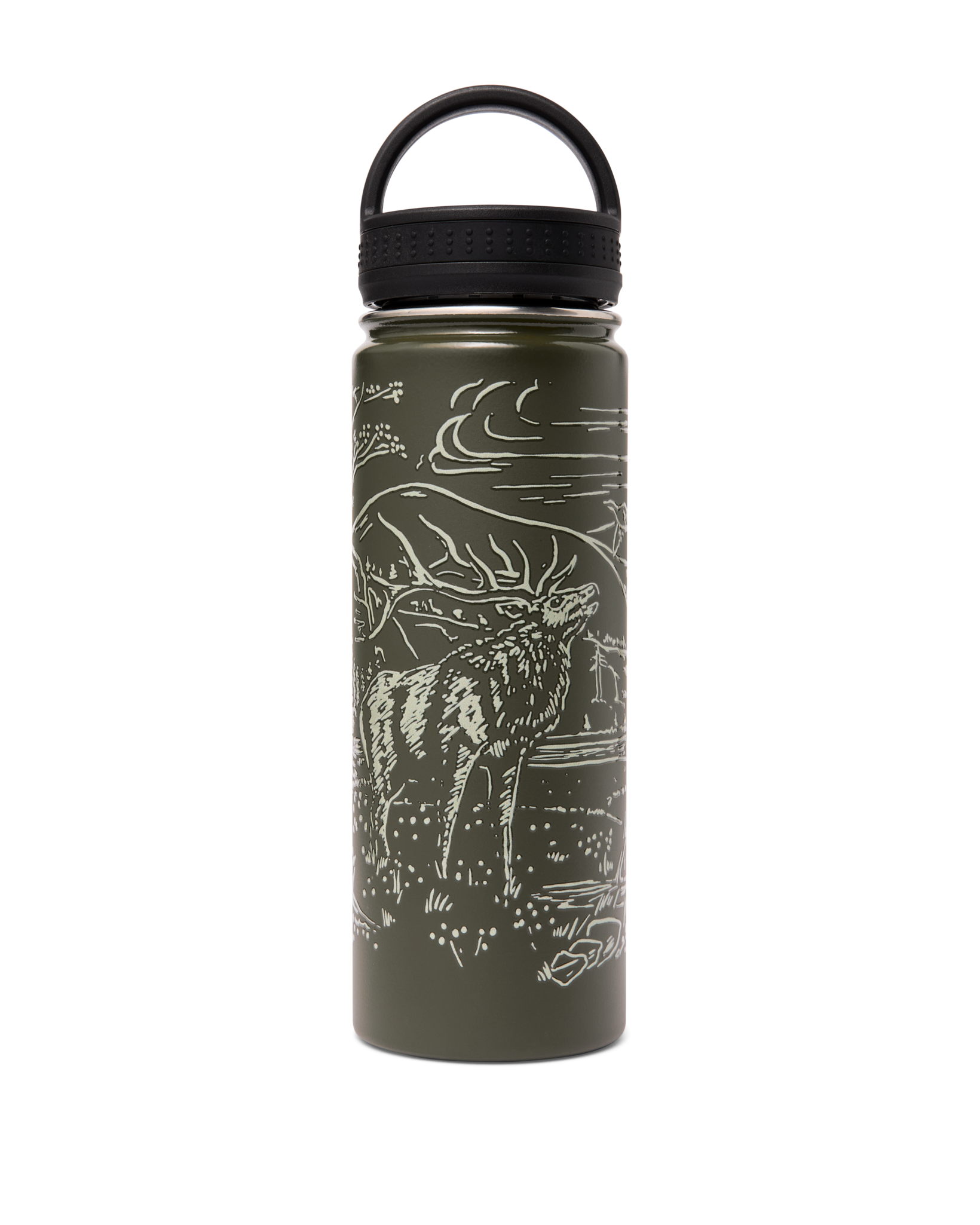 Alternative view of Insulated Water Bottle - Green / Wildlife