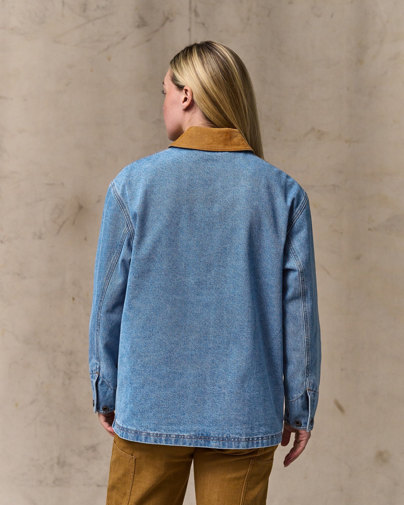 Women's 11-oz. Denim Barn Coat - Light Indigo - Image 3