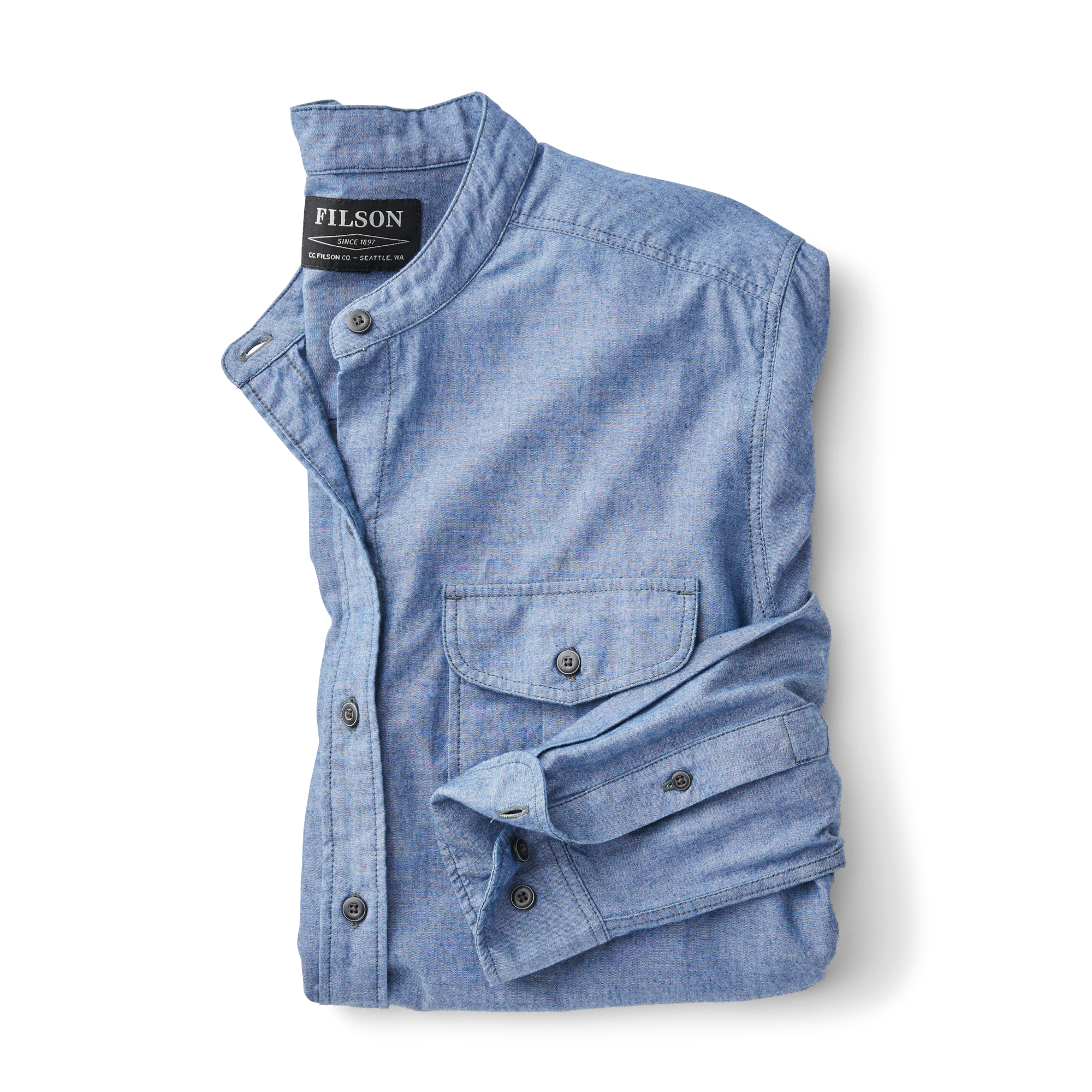 Women's Kadin Island Shirt - Indigo Chambray - Image 5