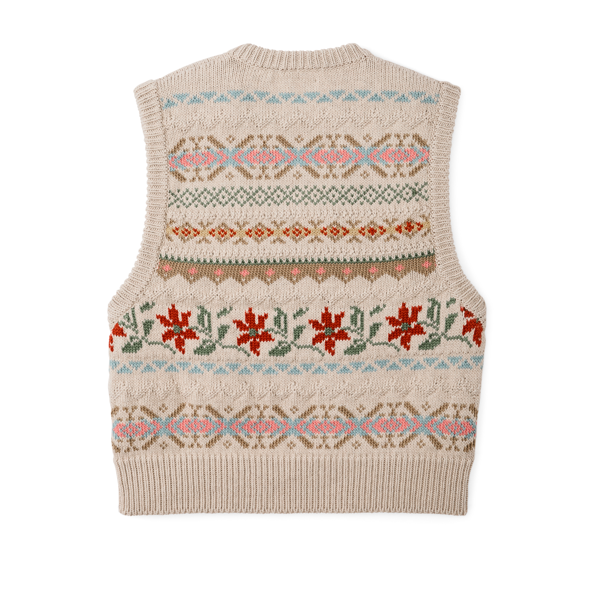 Alternative view of Women's Jacquard Cotton Vest - Flower Jacquard