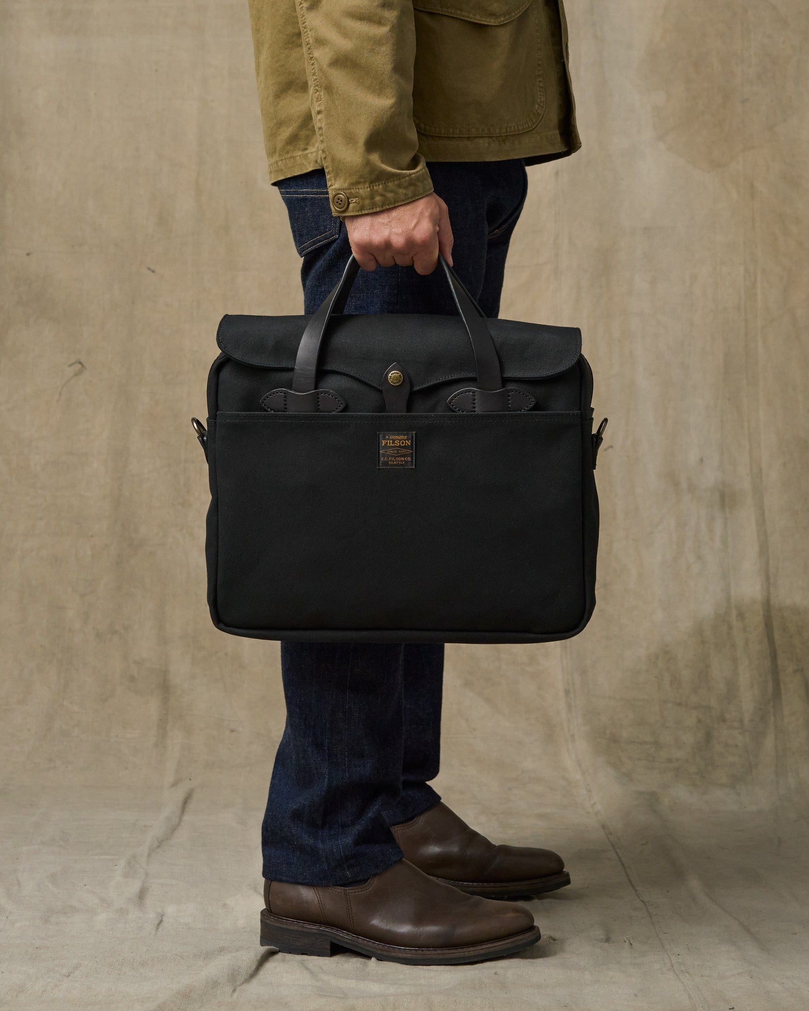 Alternative view of Rugged Twill Original Briefcase - Black