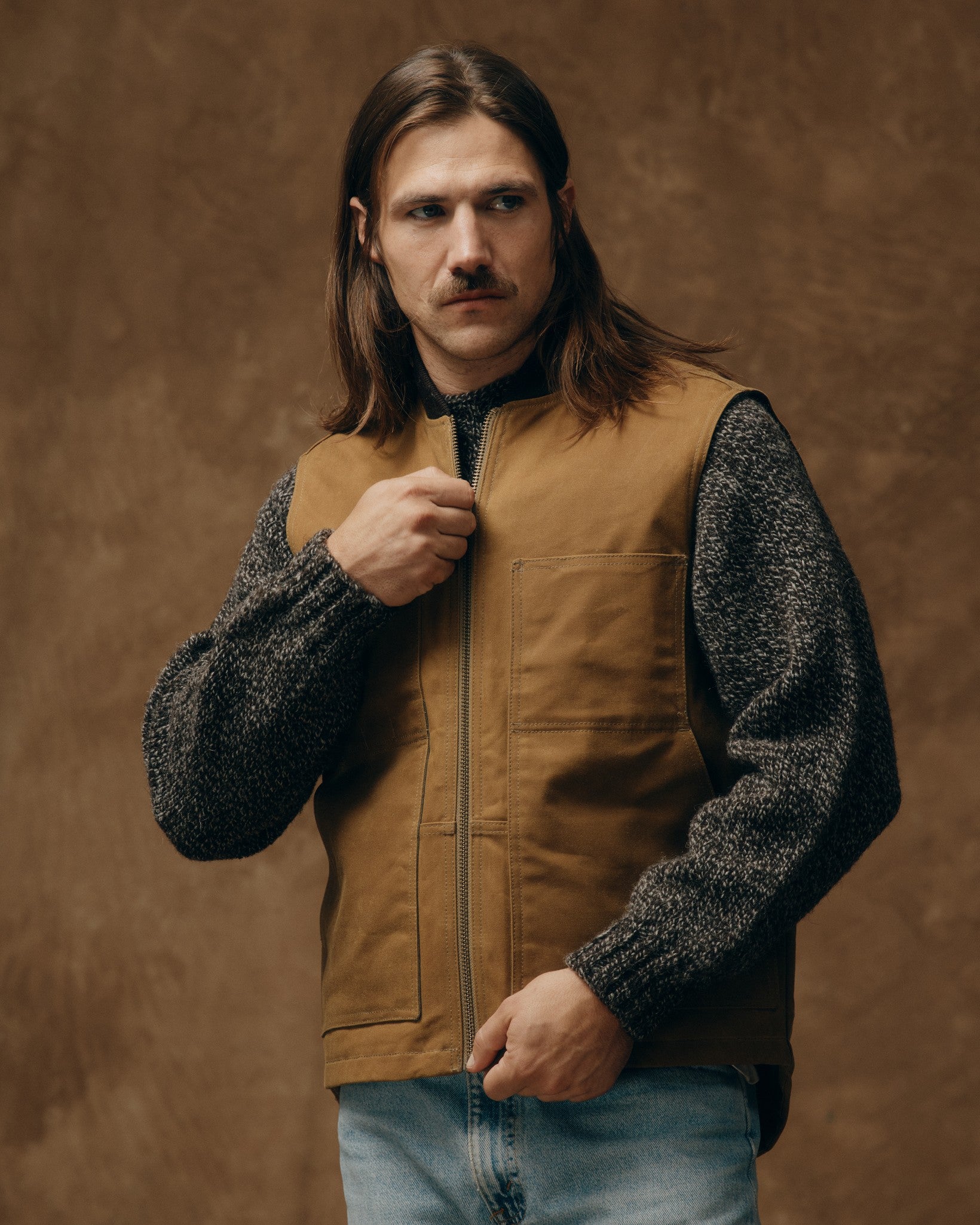 Alternative view of Tin Cloth Insulated Work Vest - Dark Tan