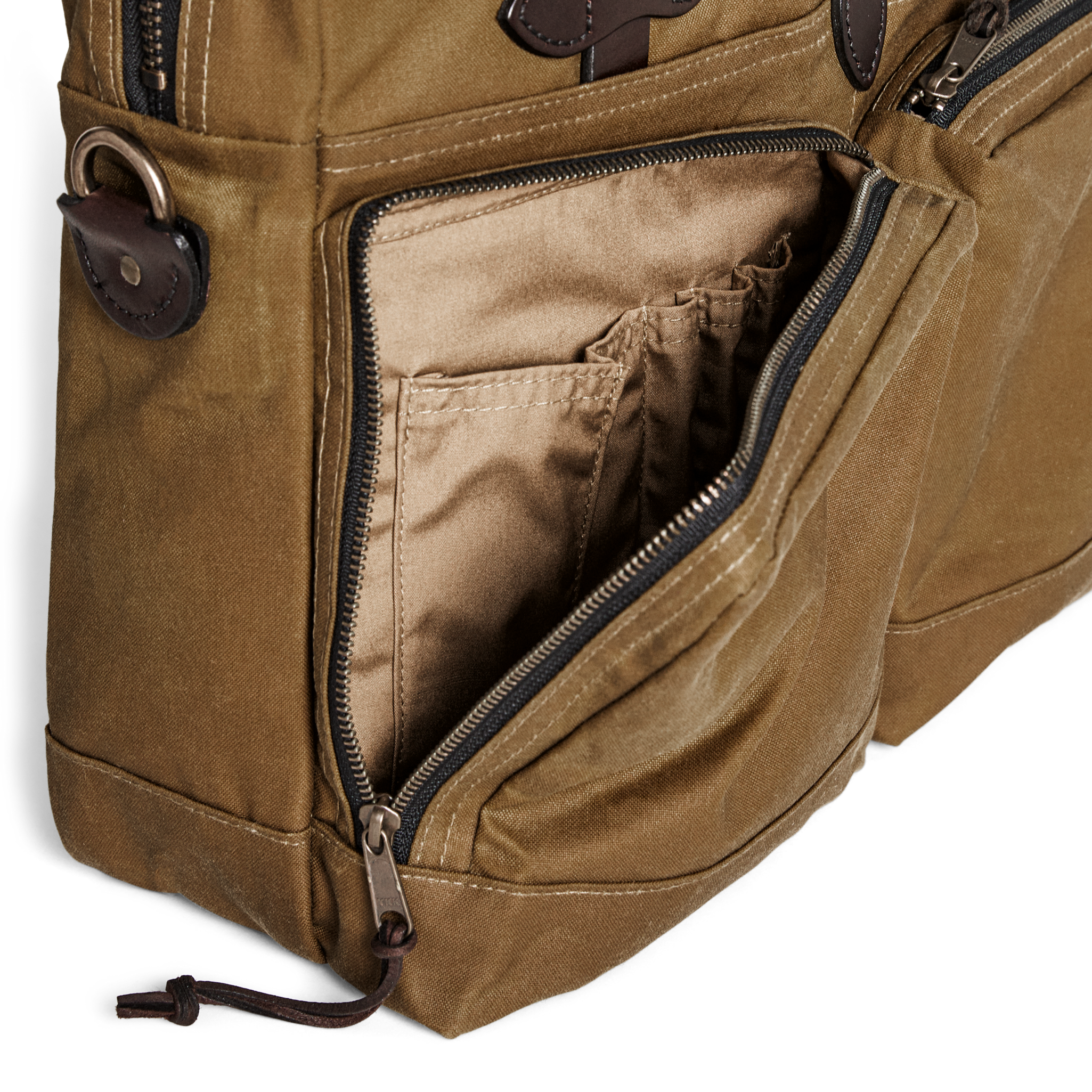 24 Hour Tin Cloth Briefcase - Dark Tan - Image 6