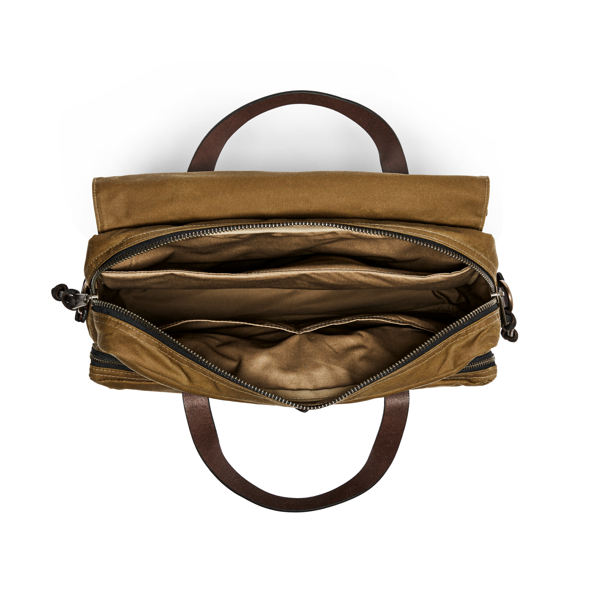 24 Hour Tin Cloth Briefcase - Dark Tan - Image 9