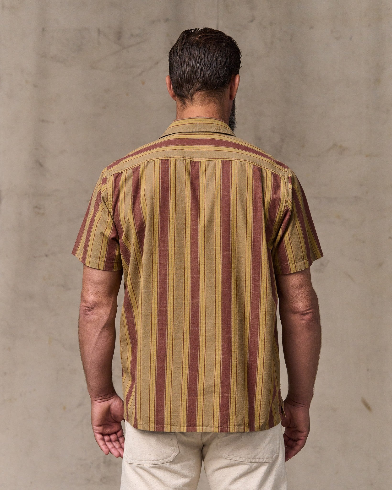 Alternative view of Chambray Camp Shirt - Brick / Tan